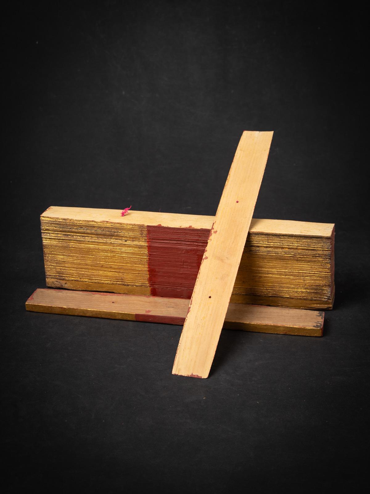 XIXe siècle Livre de manuscrits antique du 19ème siècle en feuille de palmier de Birmanie en vente