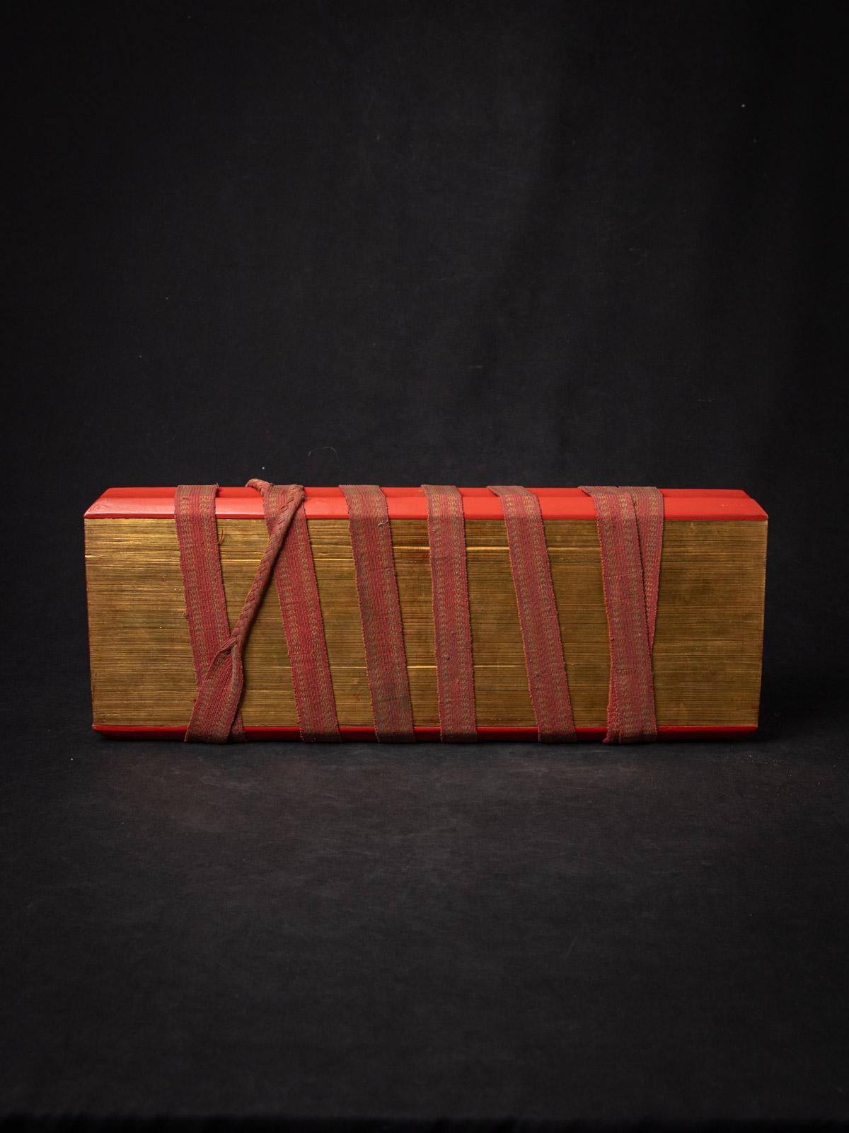 Wood 19th century Antique Palm Leave Manuscript book from Burma