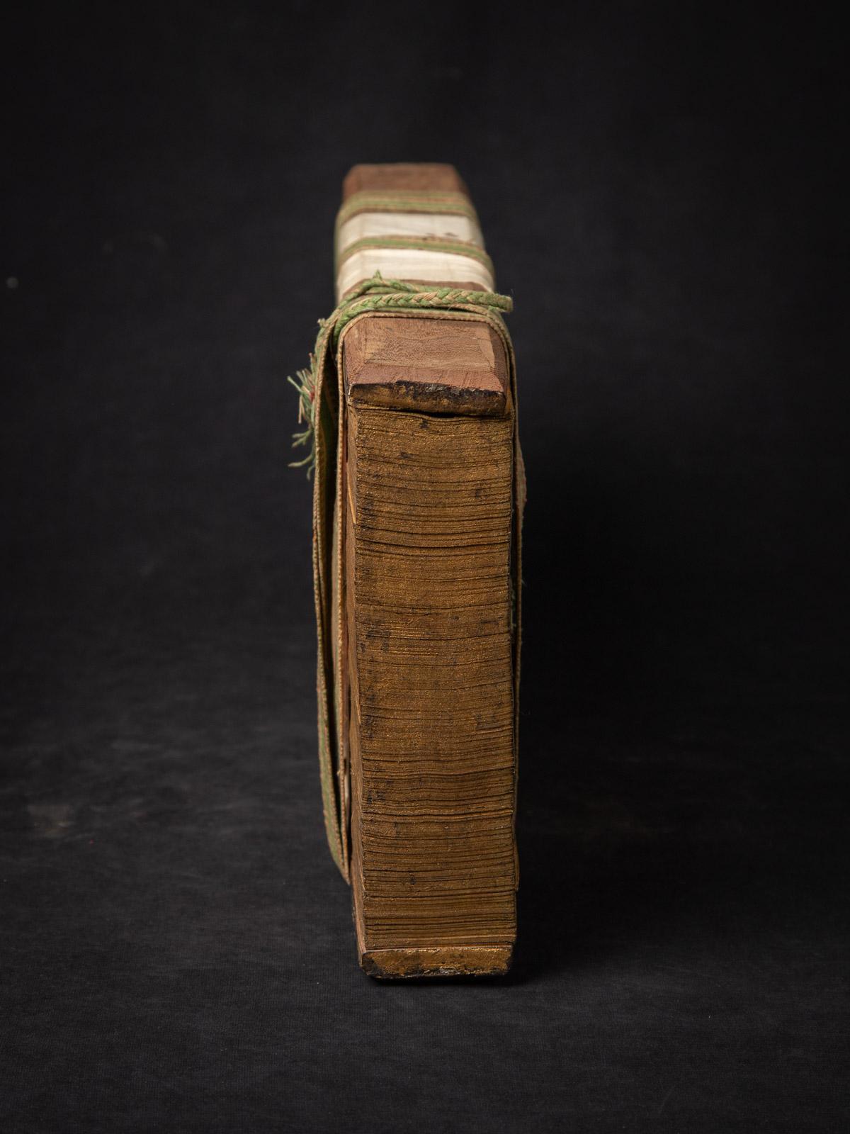 19th century Antique Palm Leave Manuscript book from Burma 1