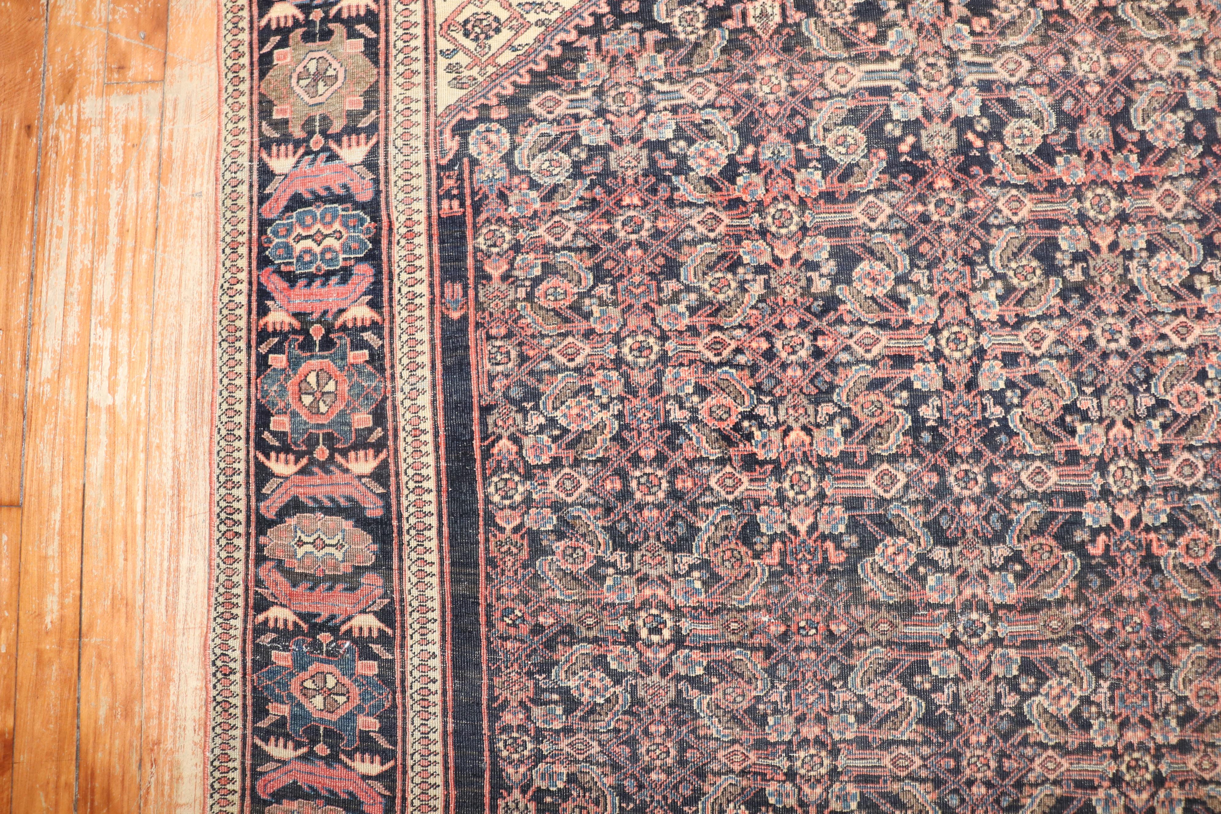 19th Century Antique Persian Sarouk Ferehan Rug For Sale 1