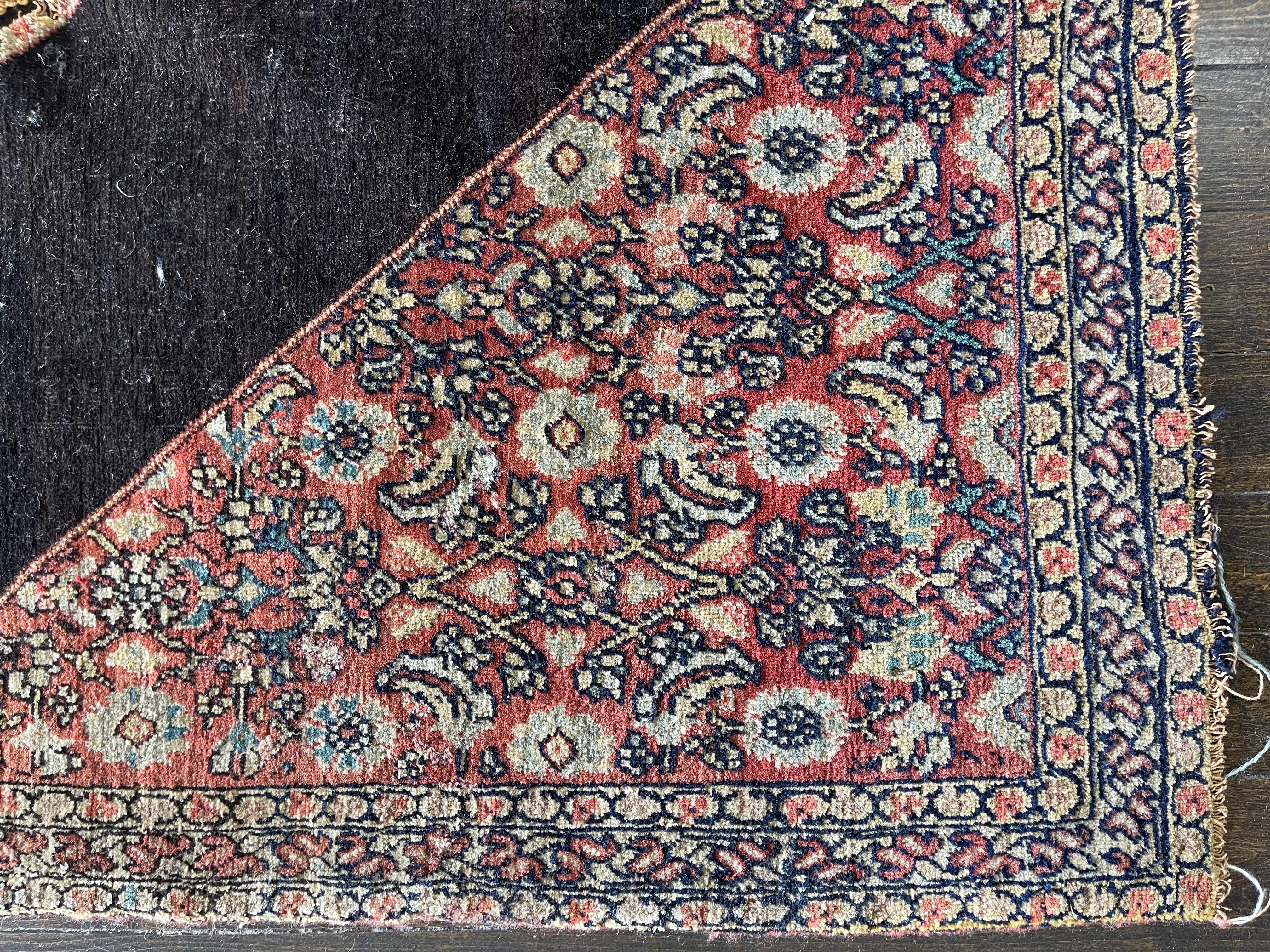 Couverture persane ancienne de cheval Senneh du 19ème siècle Bon état - En vente à Morton Grove, IL