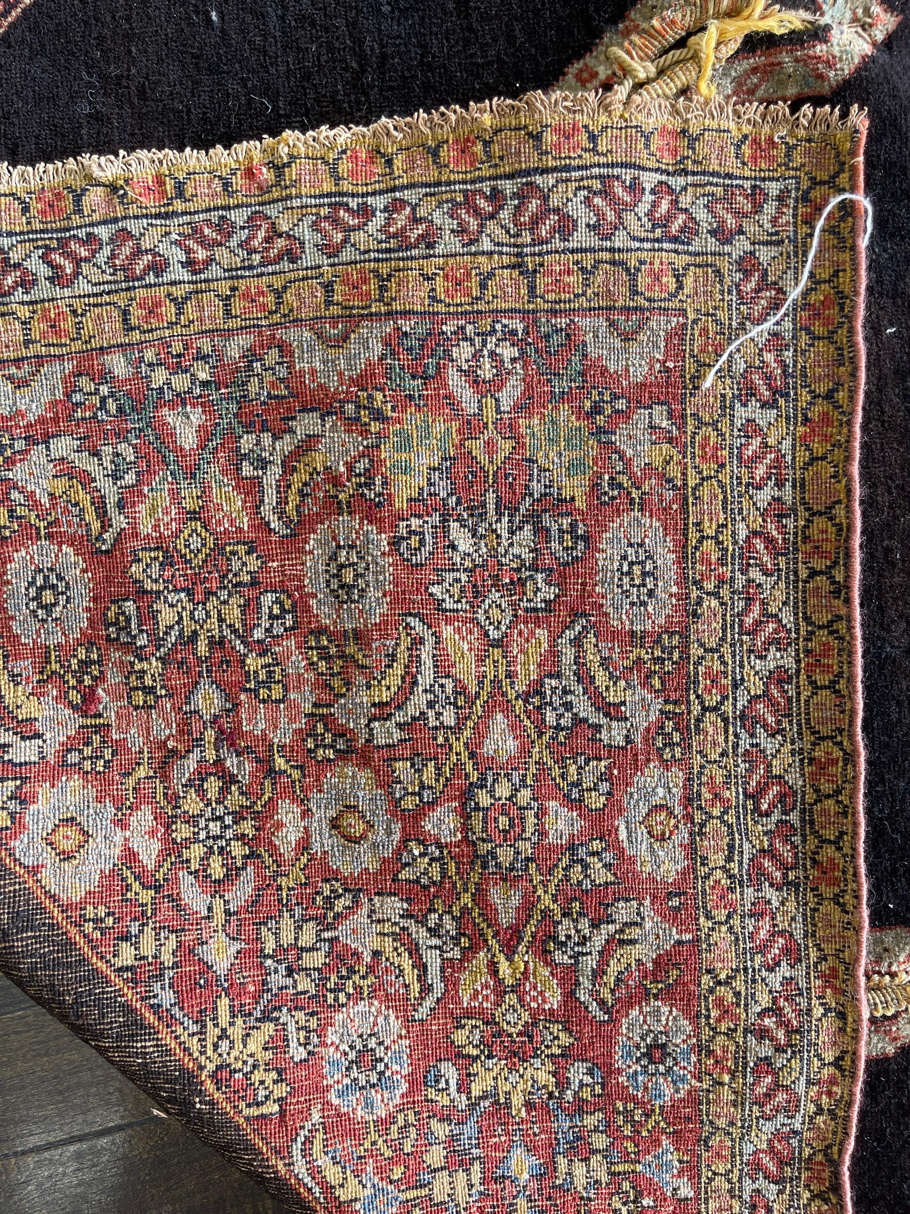 Wool 19th Century Antique Persian Senneh Horse Cover For Sale