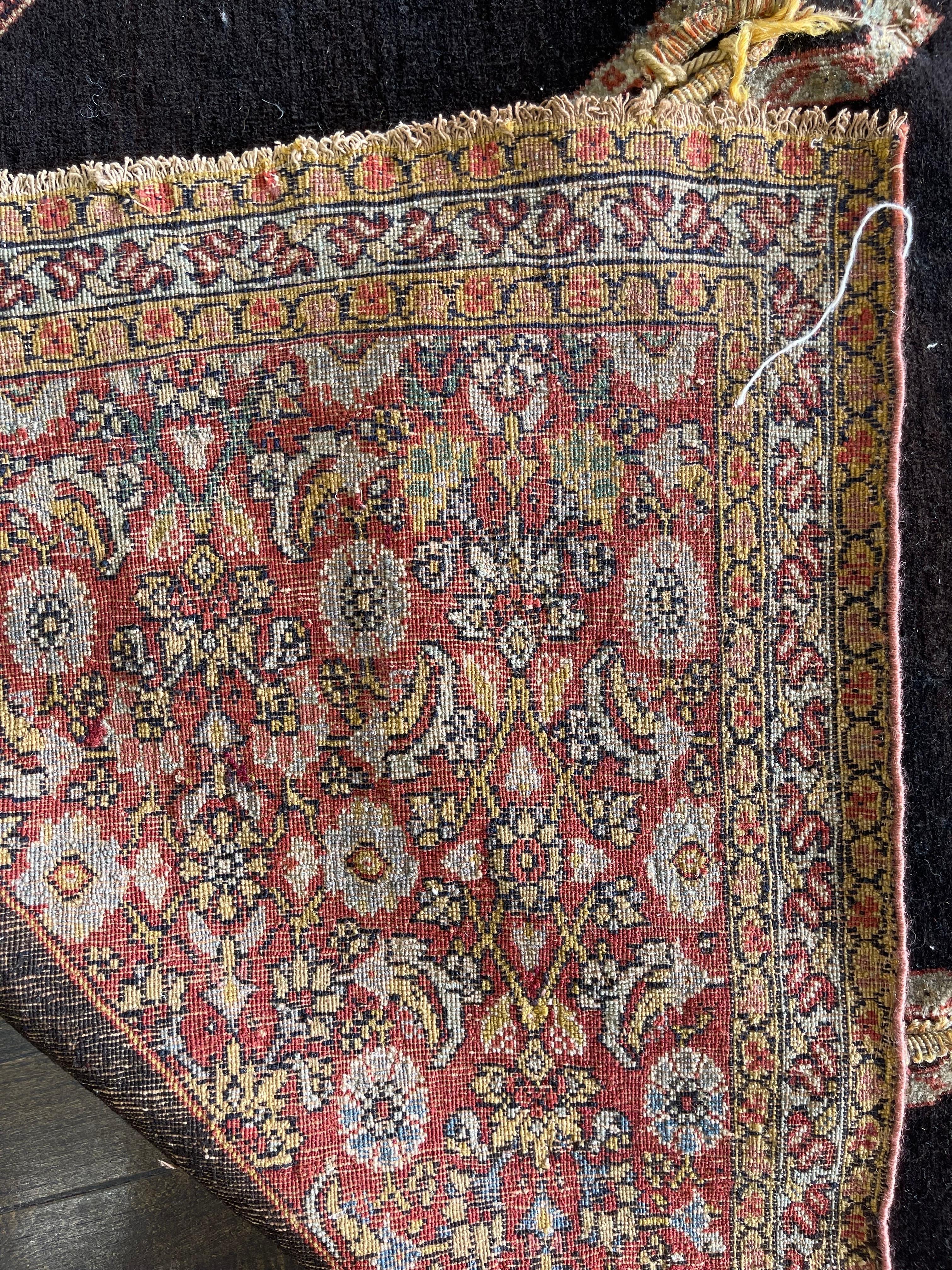 Fin du XIXe siècle Couverture persane ancienne de cheval Senneh du 19ème siècle en vente