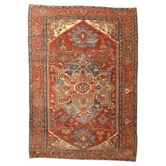 Antiker persischer Serapi-Teppich aus dem 19. Jahrhundert