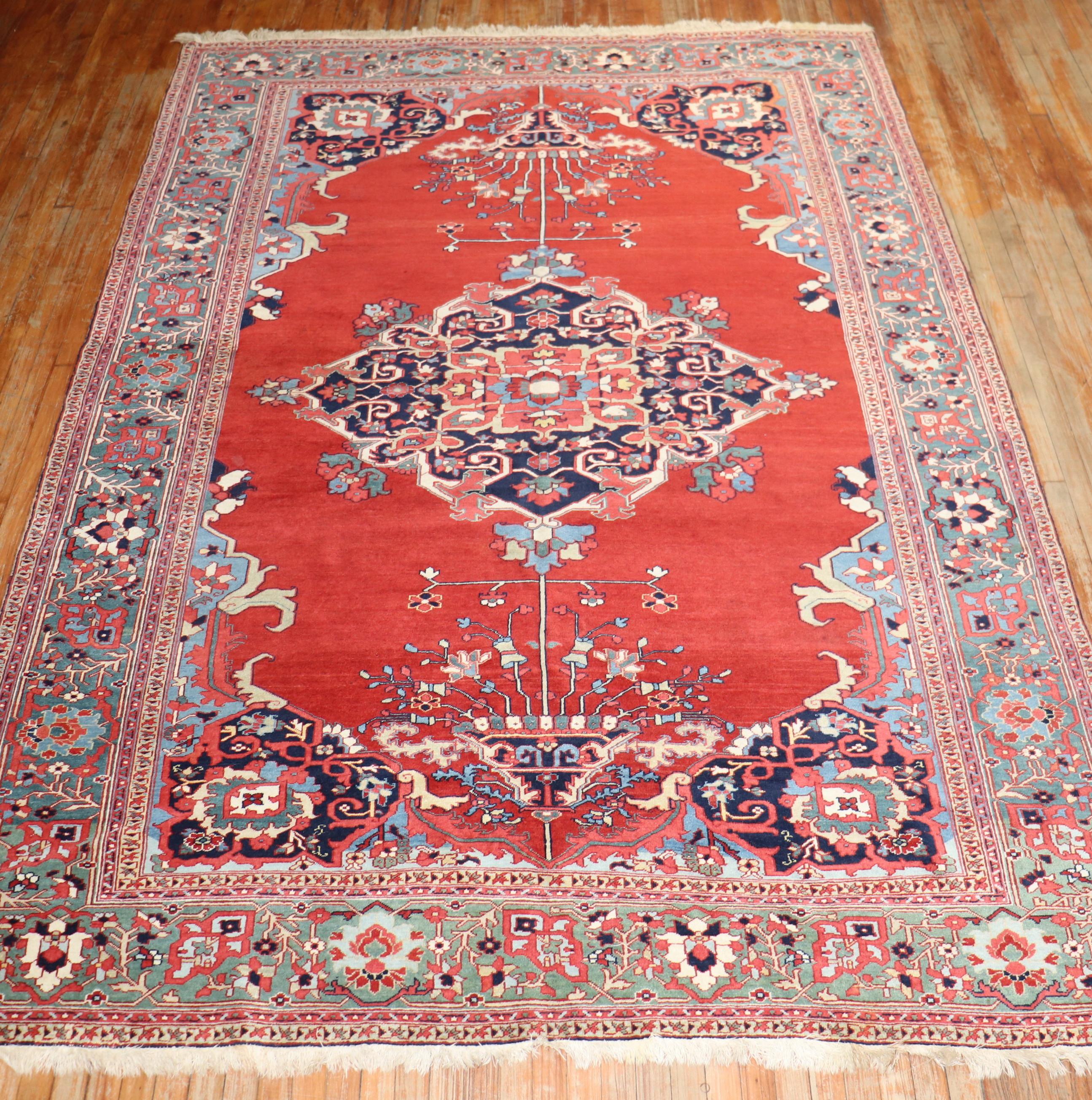 Antiker persischer Serapi-Teppich aus dem 19. Jahrhundert im Angebot 6