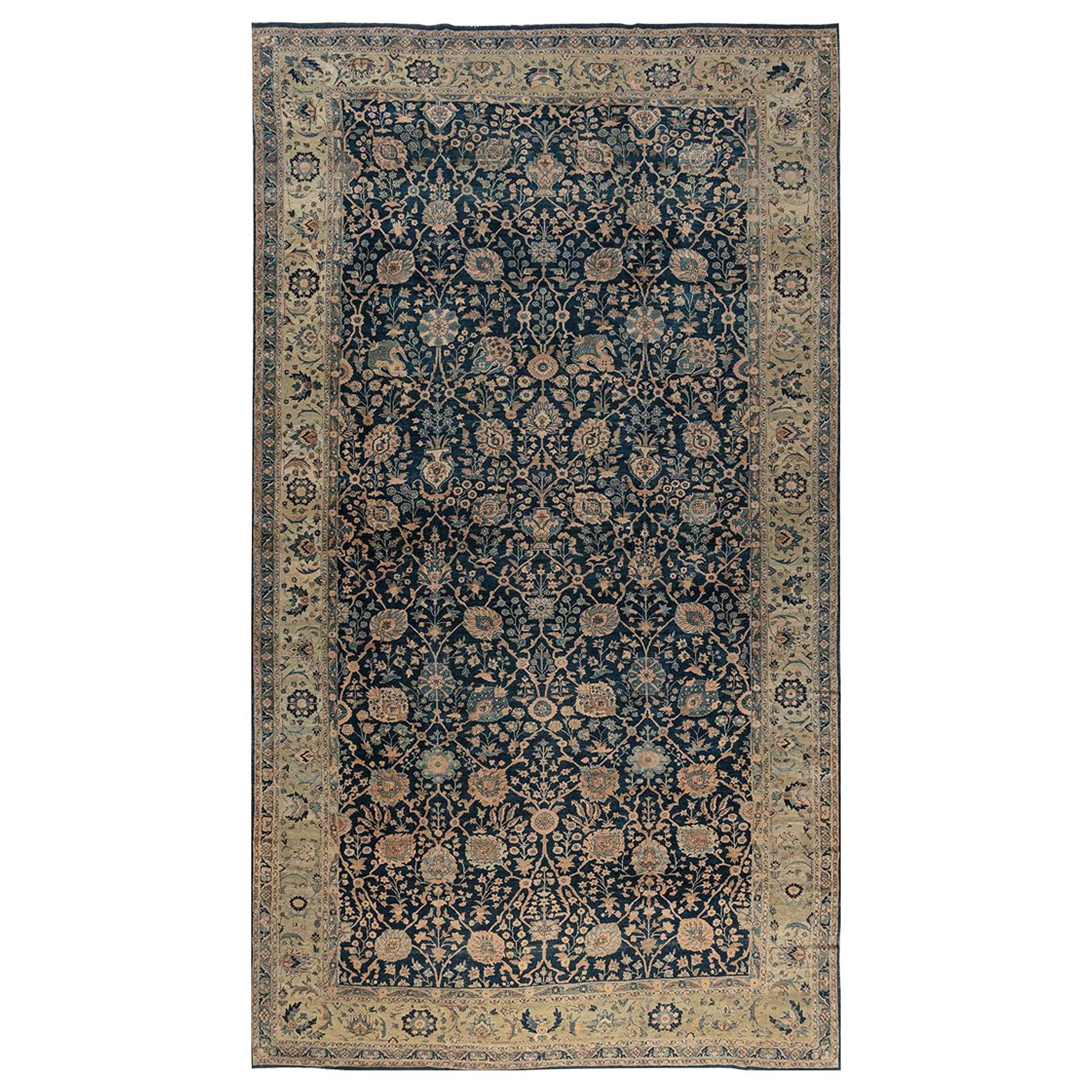19th Century Persian Tabriz Handmade Wool Carpet