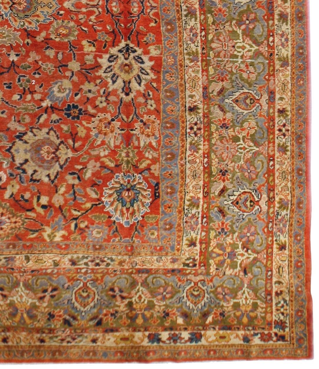 Antiker persischer Ziegler-Teppich, um 1900, 9'2 x 13'5 (20. Jahrhundert) im Angebot