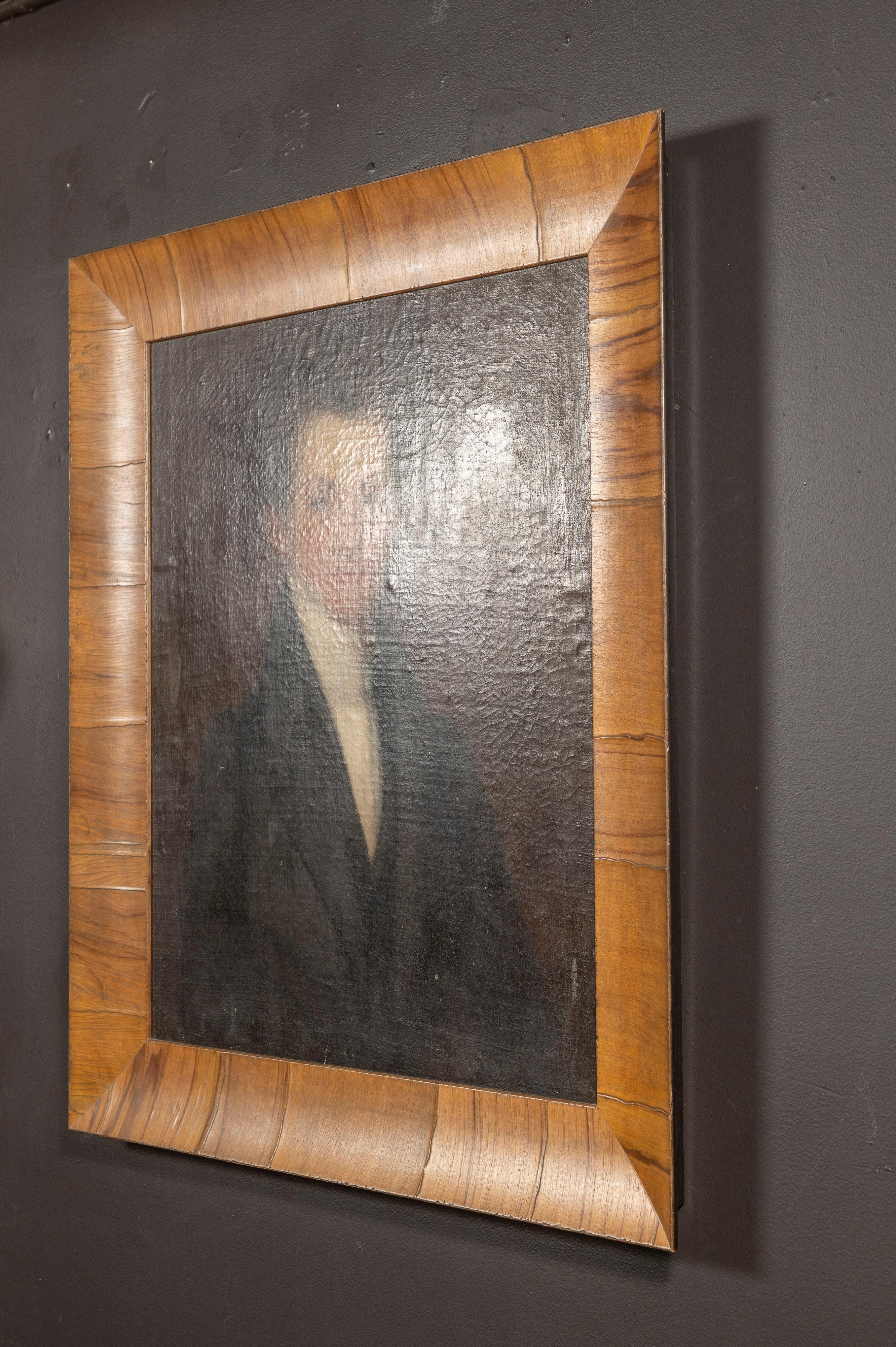 Classique américain Portrait ancien du XIXe siècle d'un gentilhomme de Virginie, huile sur toile, encadré en vente