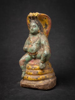 19th century Antique pottery Krishna statue from India