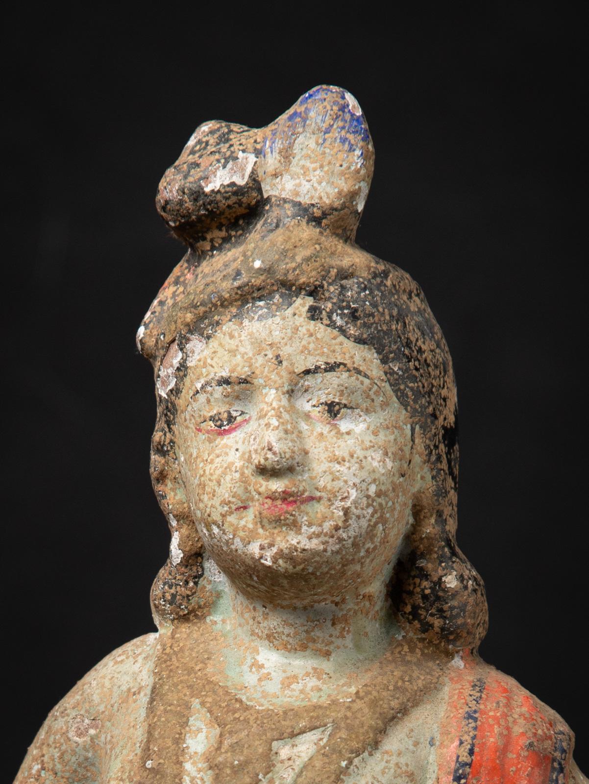 Indien Statue de Krishna en poterie ancienne de l'Inde du 19e siècle en vente