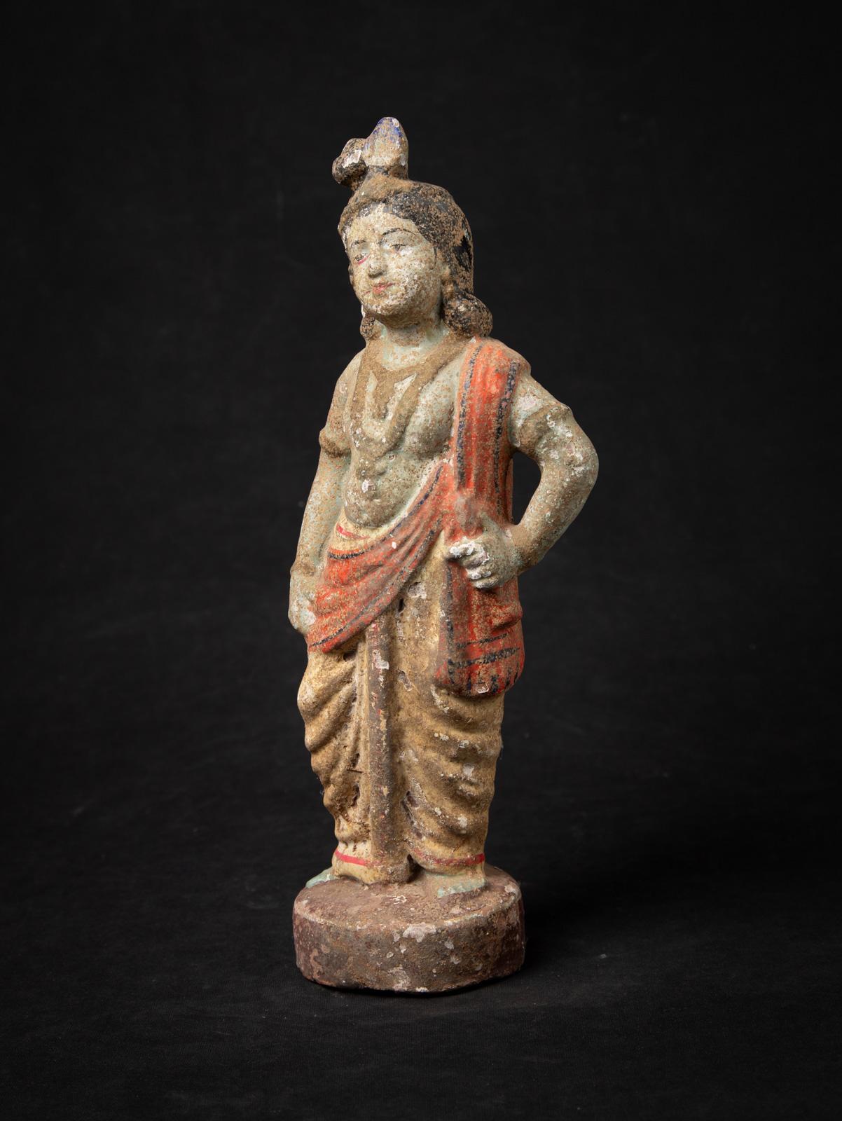 XIXe siècle Statue de Krishna en poterie ancienne de l'Inde du 19e siècle en vente