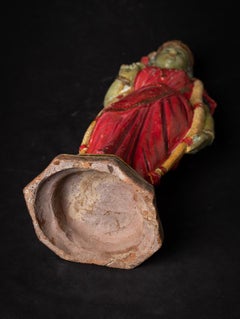 19th century Antique Pottery Meenakshi statue from India