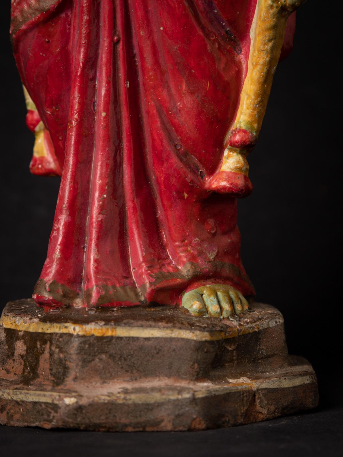 Indien Statue Meenakshi du 19e siècle en poterie ancienne de l'Inde en vente