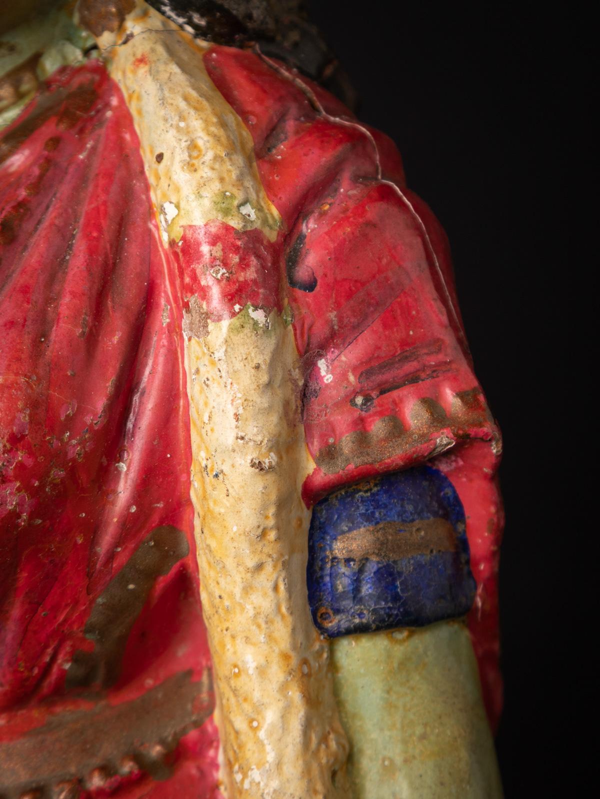 XIXe siècle Statue Meenakshi du 19e siècle en poterie ancienne de l'Inde en vente