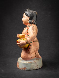 19th century Antique pottery statue of Krishna as a child from India