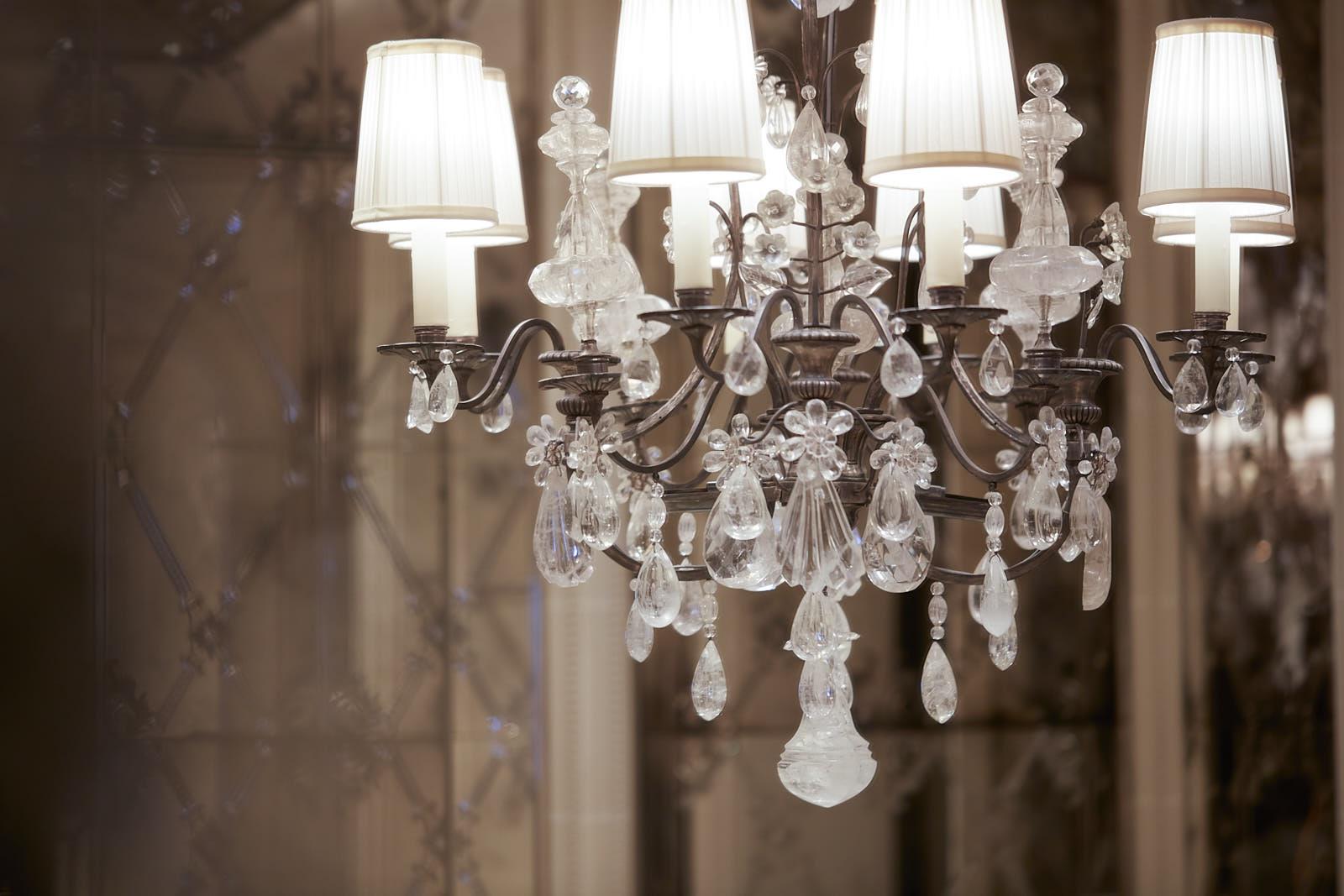 French 19th Century Antique Rock Crystal Chandelier For Sale