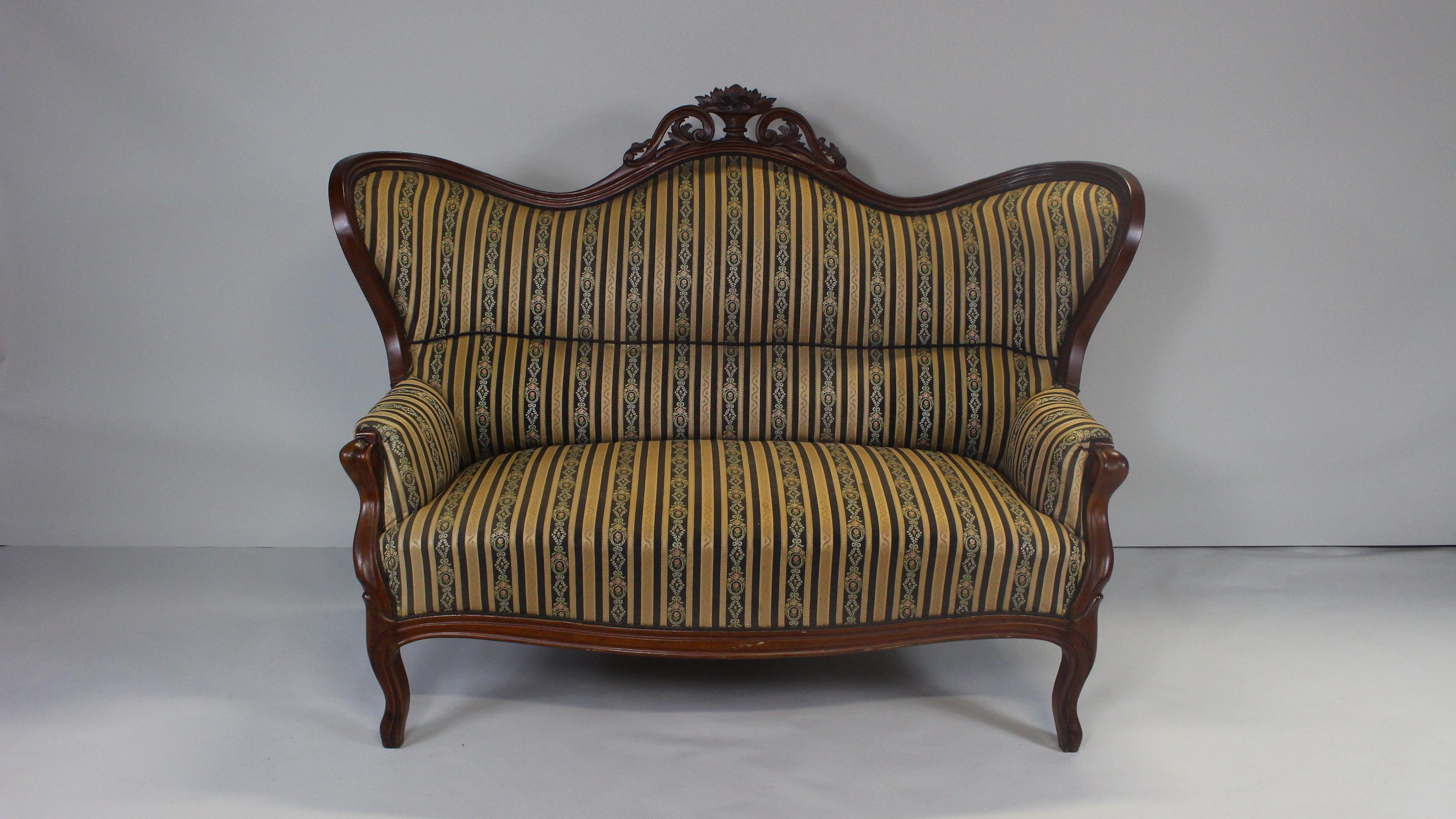 19th Century Antique Rococo Sofa For Sale 1