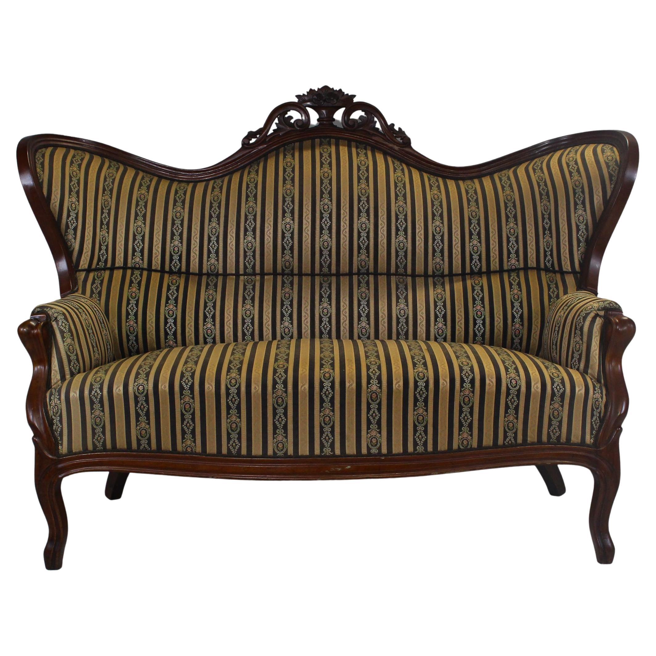 19th Century Antique Rococo Sofa For Sale
