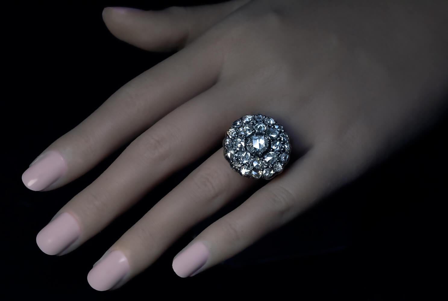 19 diamond cluster ring