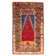 19th Century, Antique Rug Konya, Ladik, Central Chapel Design, circa 1890