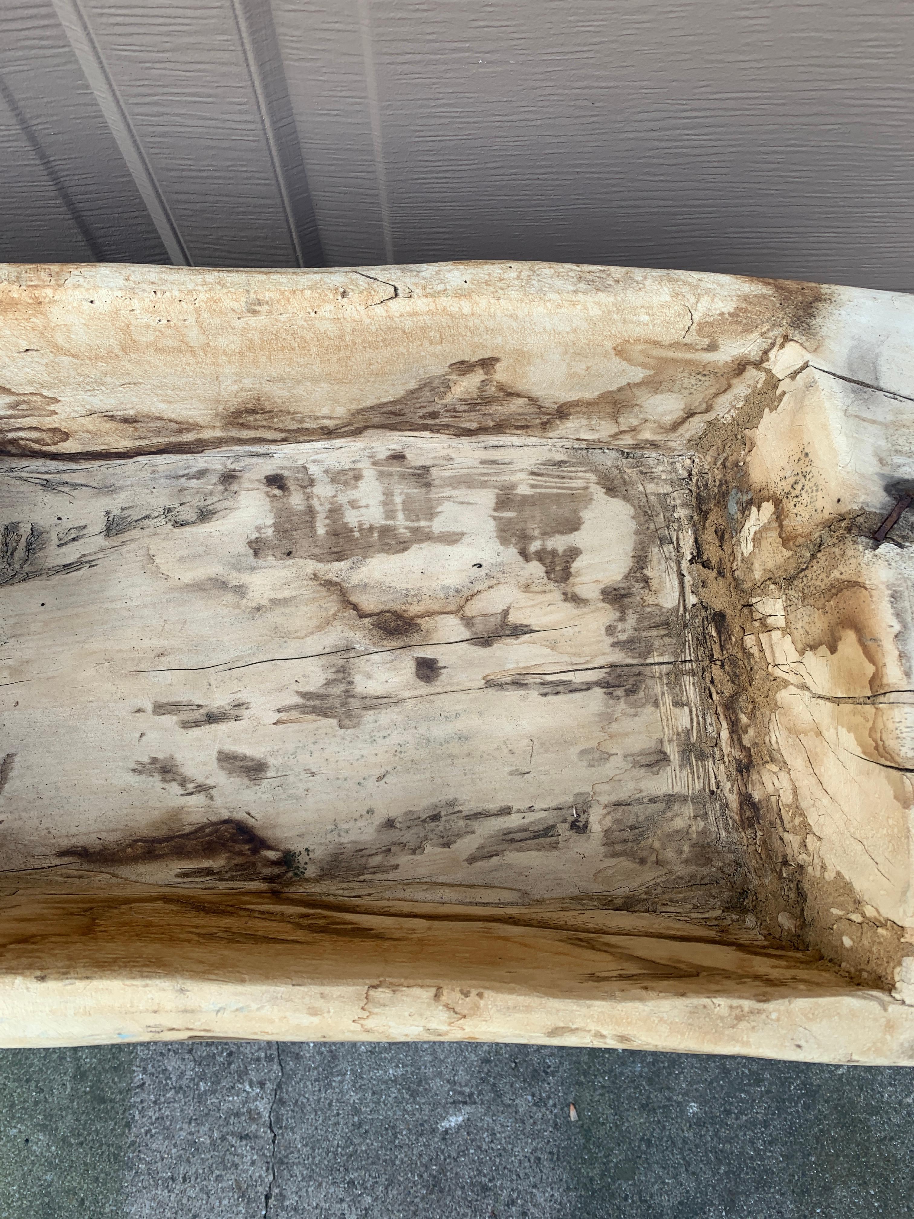 19th Century Antique Rustic French Cheese-Making Trough Bowl For Sale 6