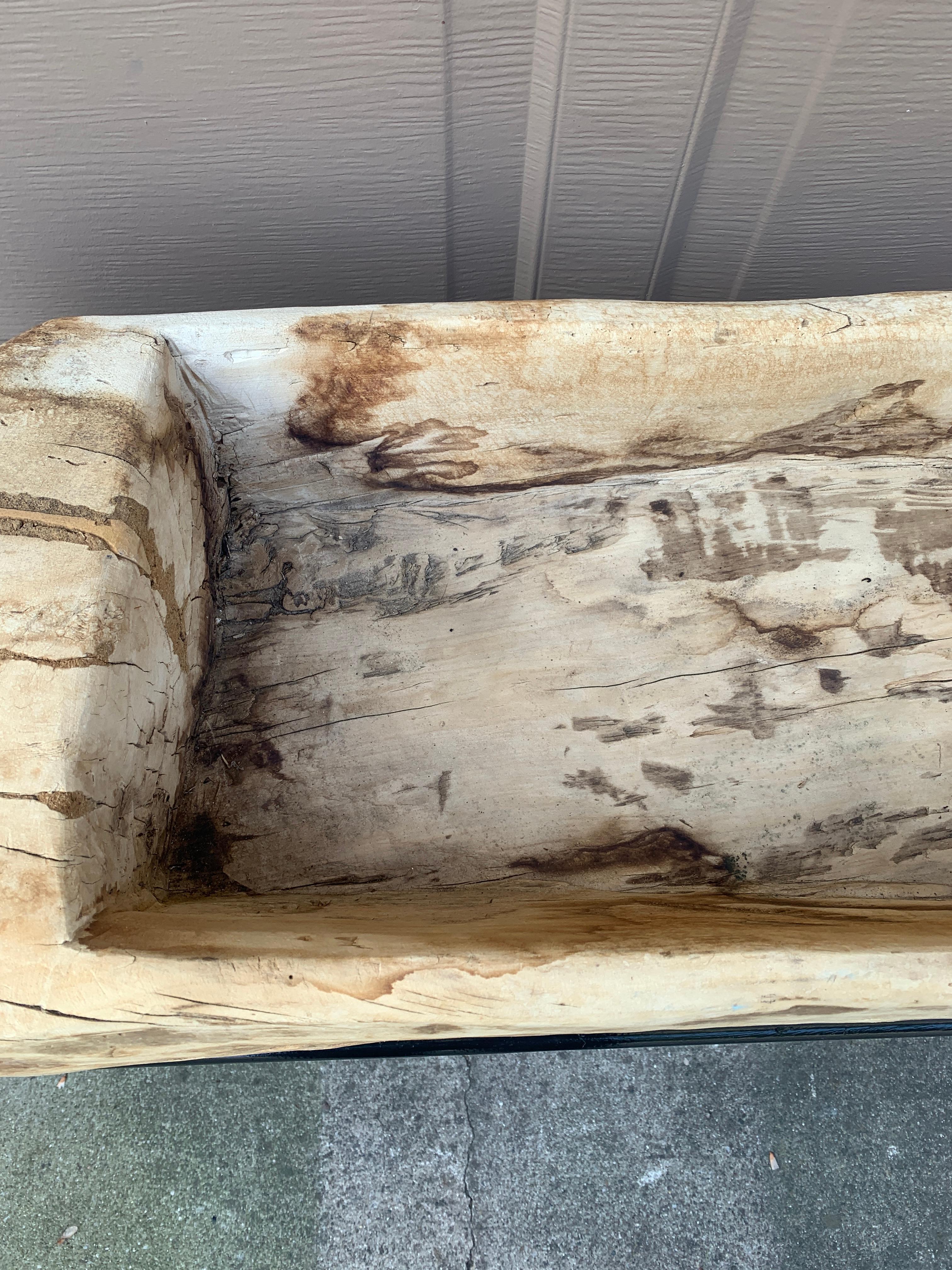 19th Century Antique Rustic French Cheese-Making Trough Bowl For Sale 7