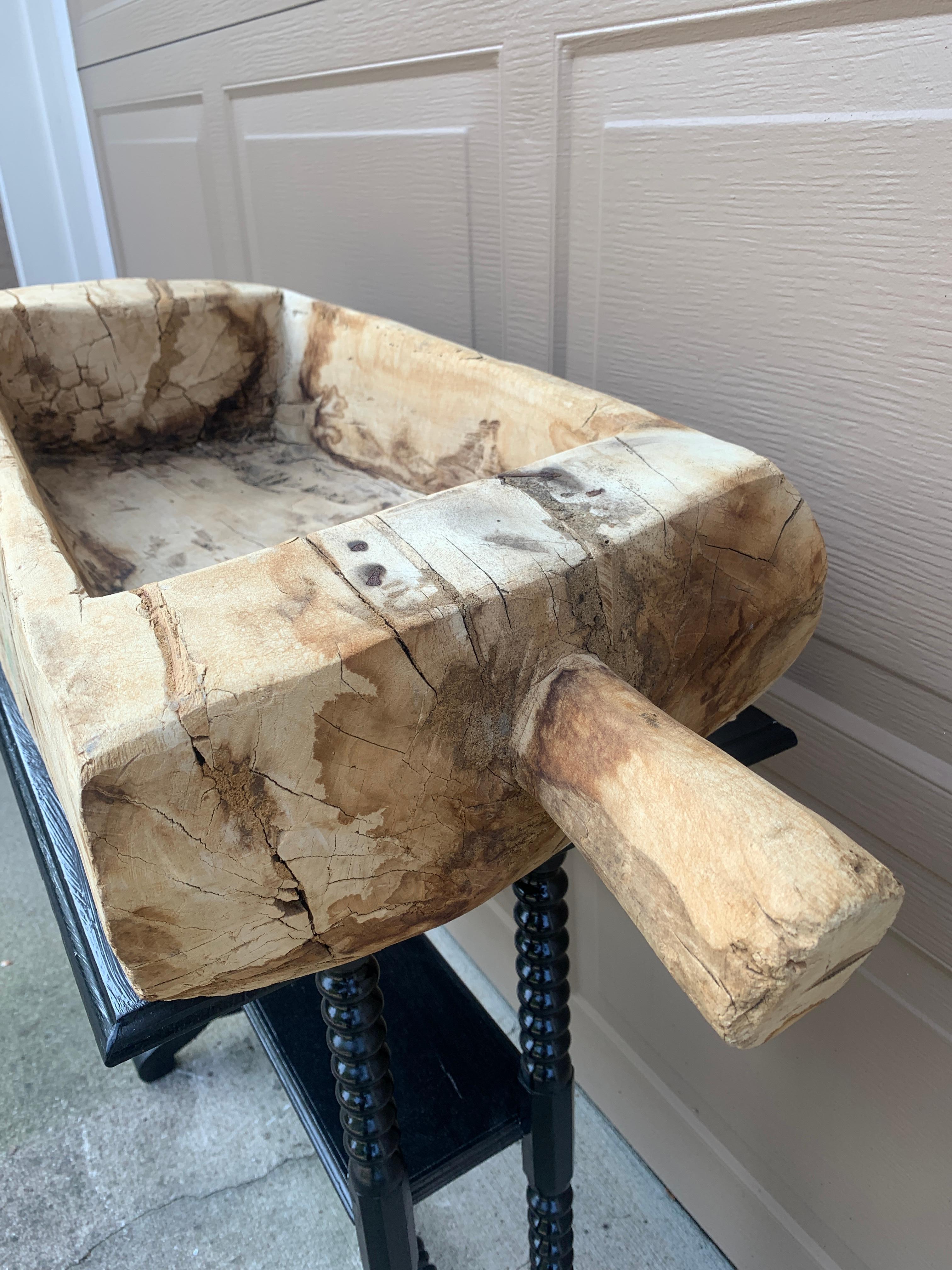 19th Century Antique Rustic French Cheese-Making Trough Bowl For Sale 10