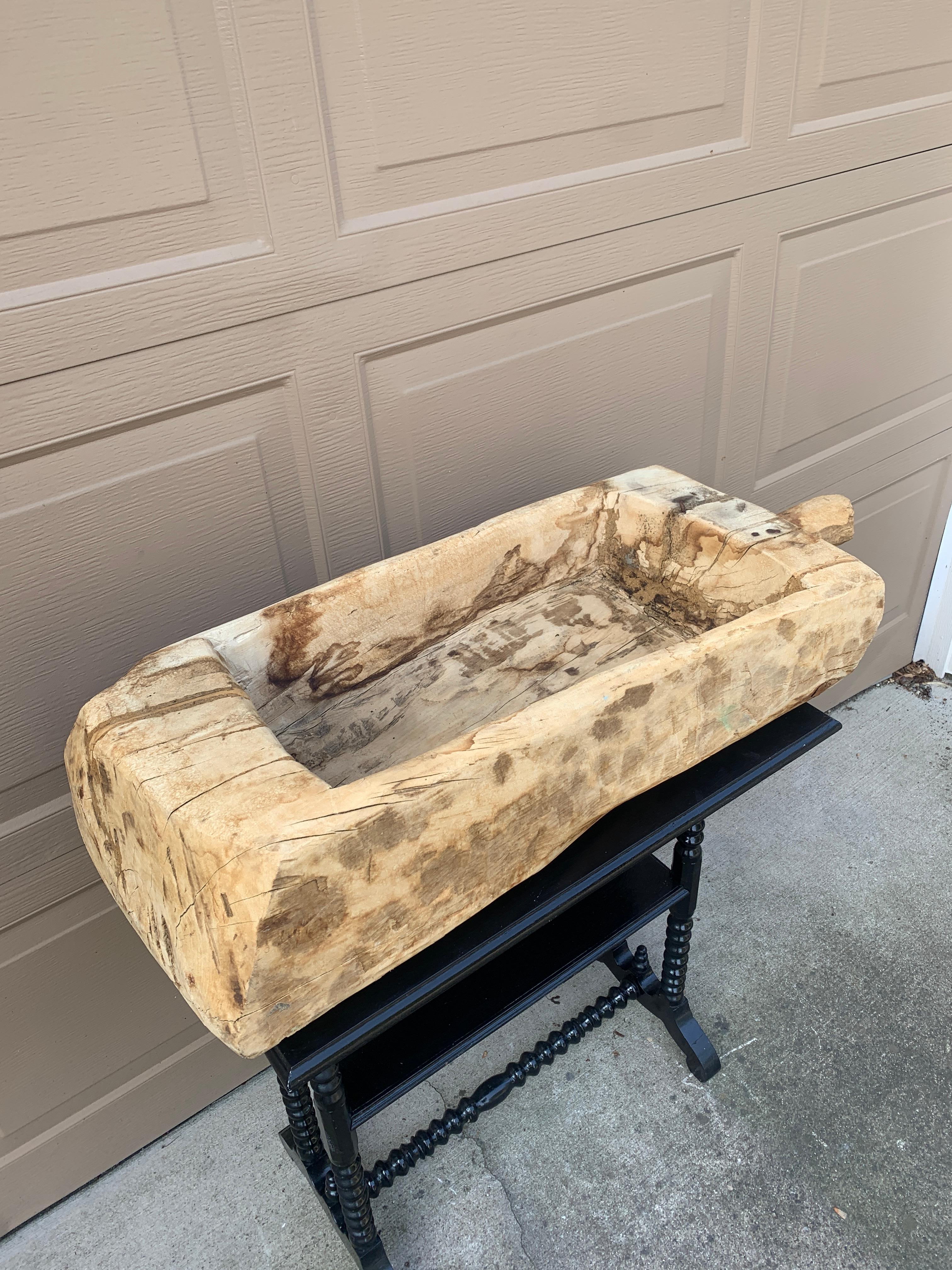 19th Century Antique Rustic French Cheese-Making Trough Bowl For Sale 2