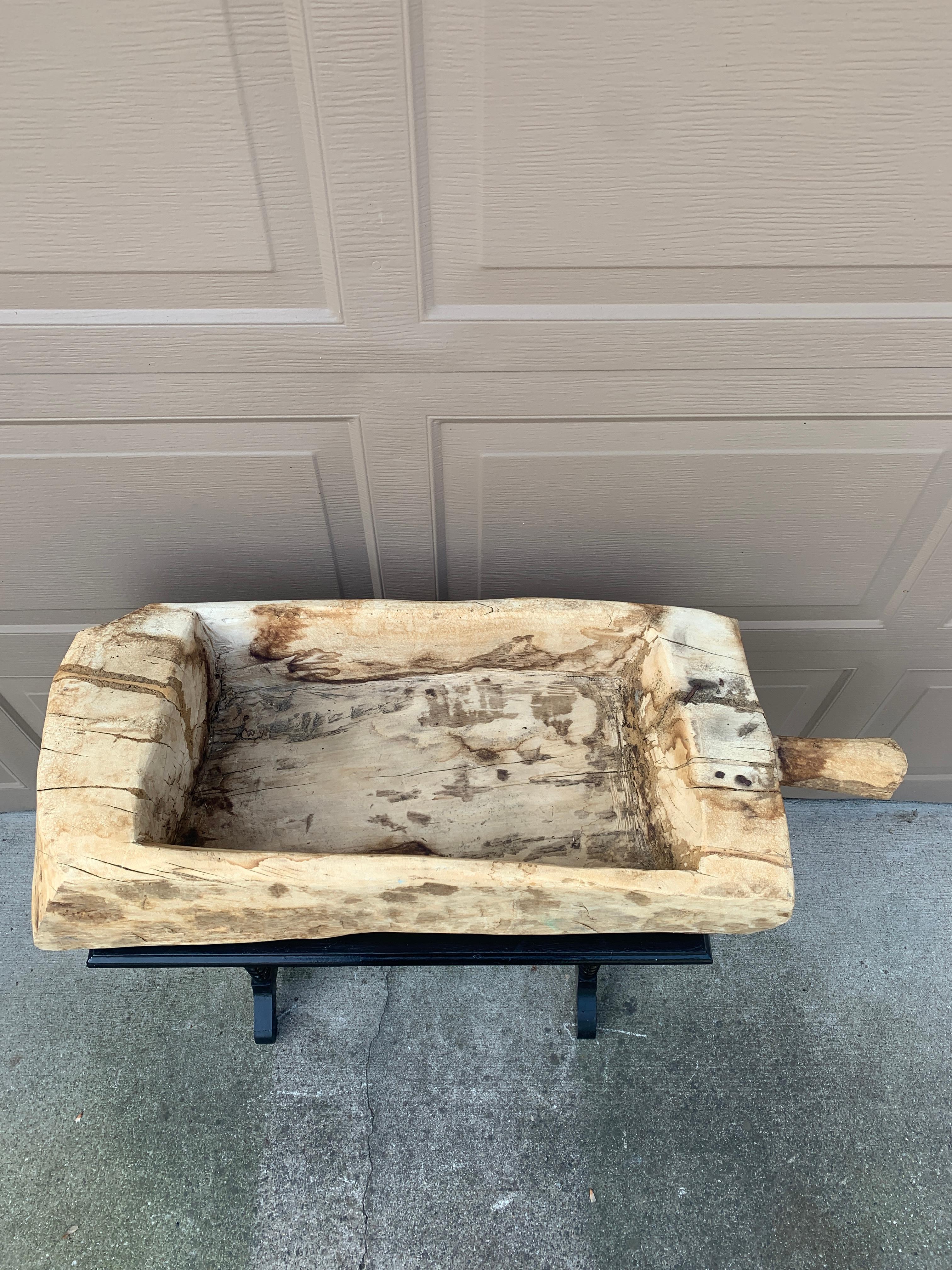 19th Century Antique Rustic French Cheese-Making Trough Bowl For Sale 4