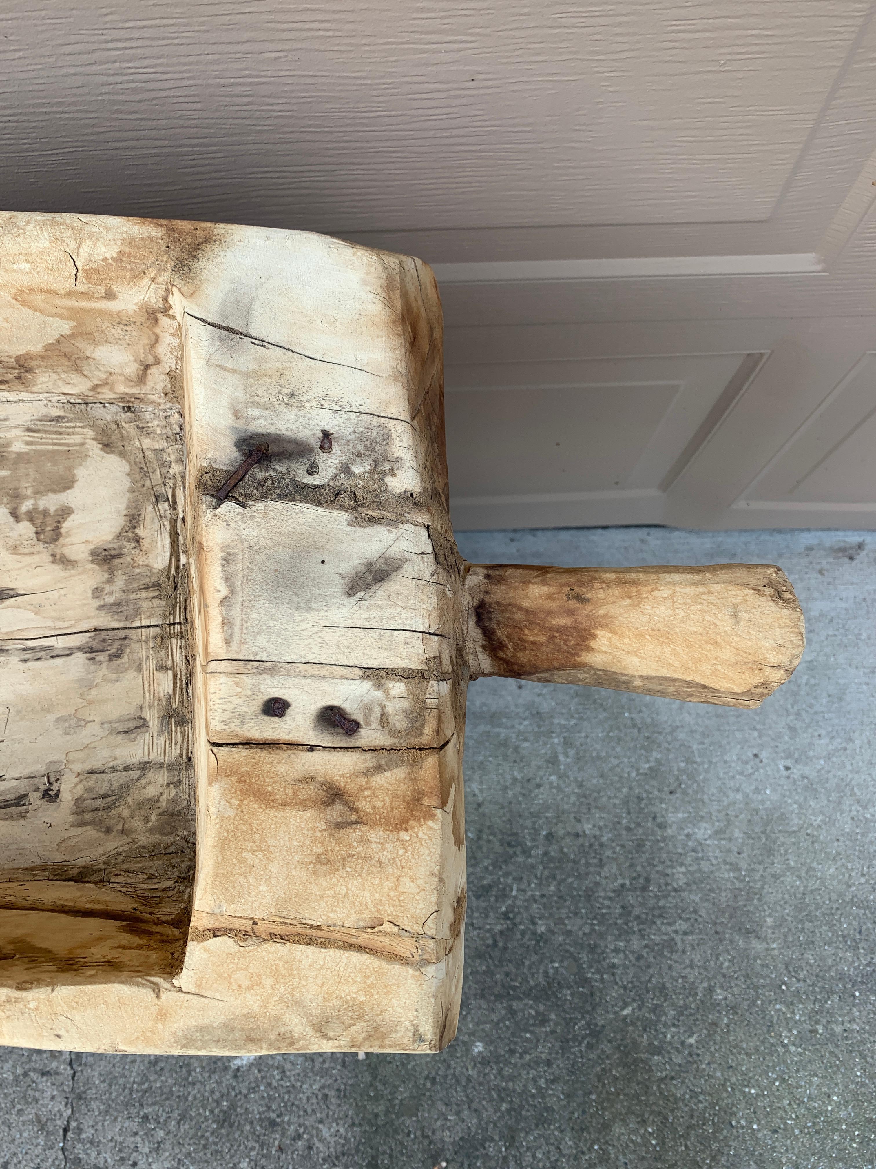 19th Century Antique Rustic French Cheese-Making Trough Bowl For Sale 5