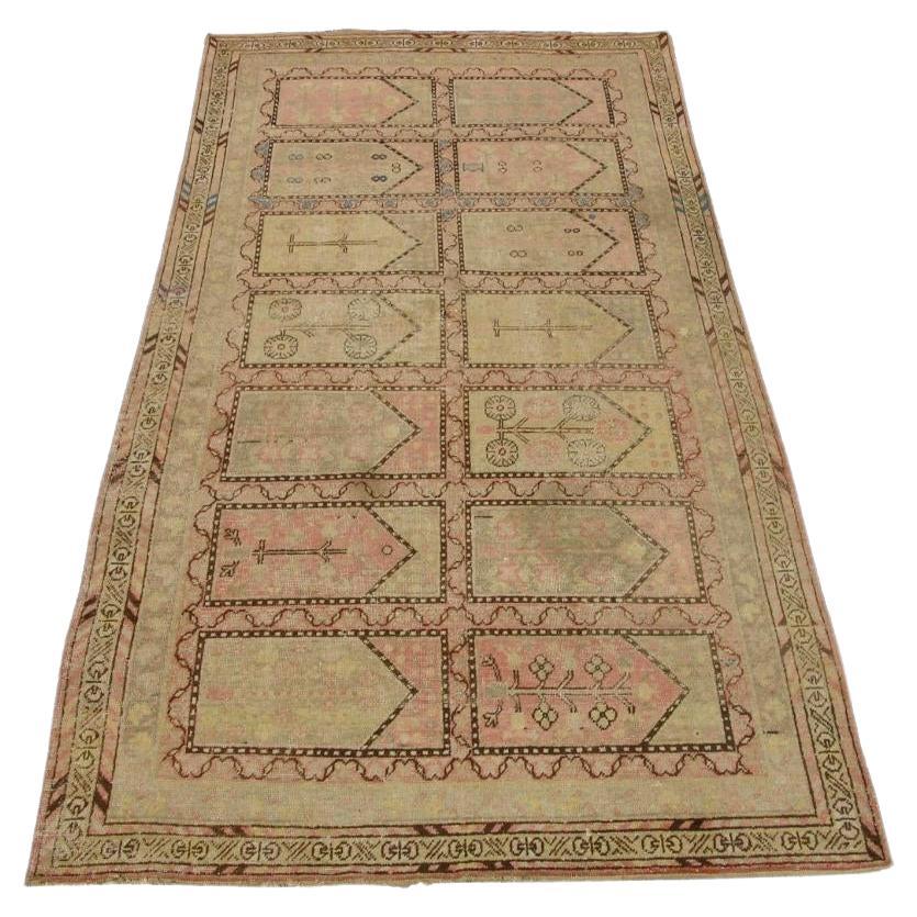 Tapis ancien de Samarkand du 19e siècle 10.5" X 5.3"