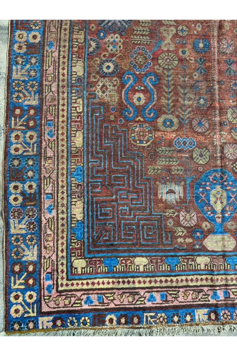 Antiker Samarkand-Teppich des 19. Jahrhunderts 10,6