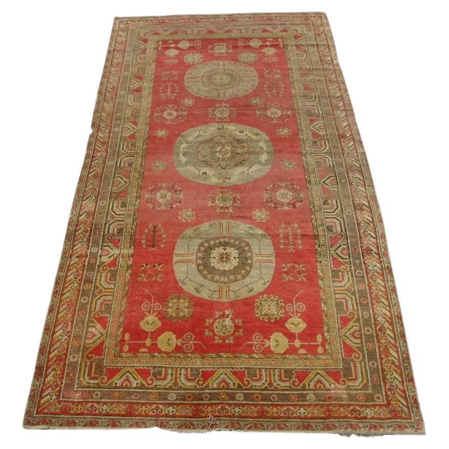 19th Century Antique Samarkand Rug 12.9" X 6.0"