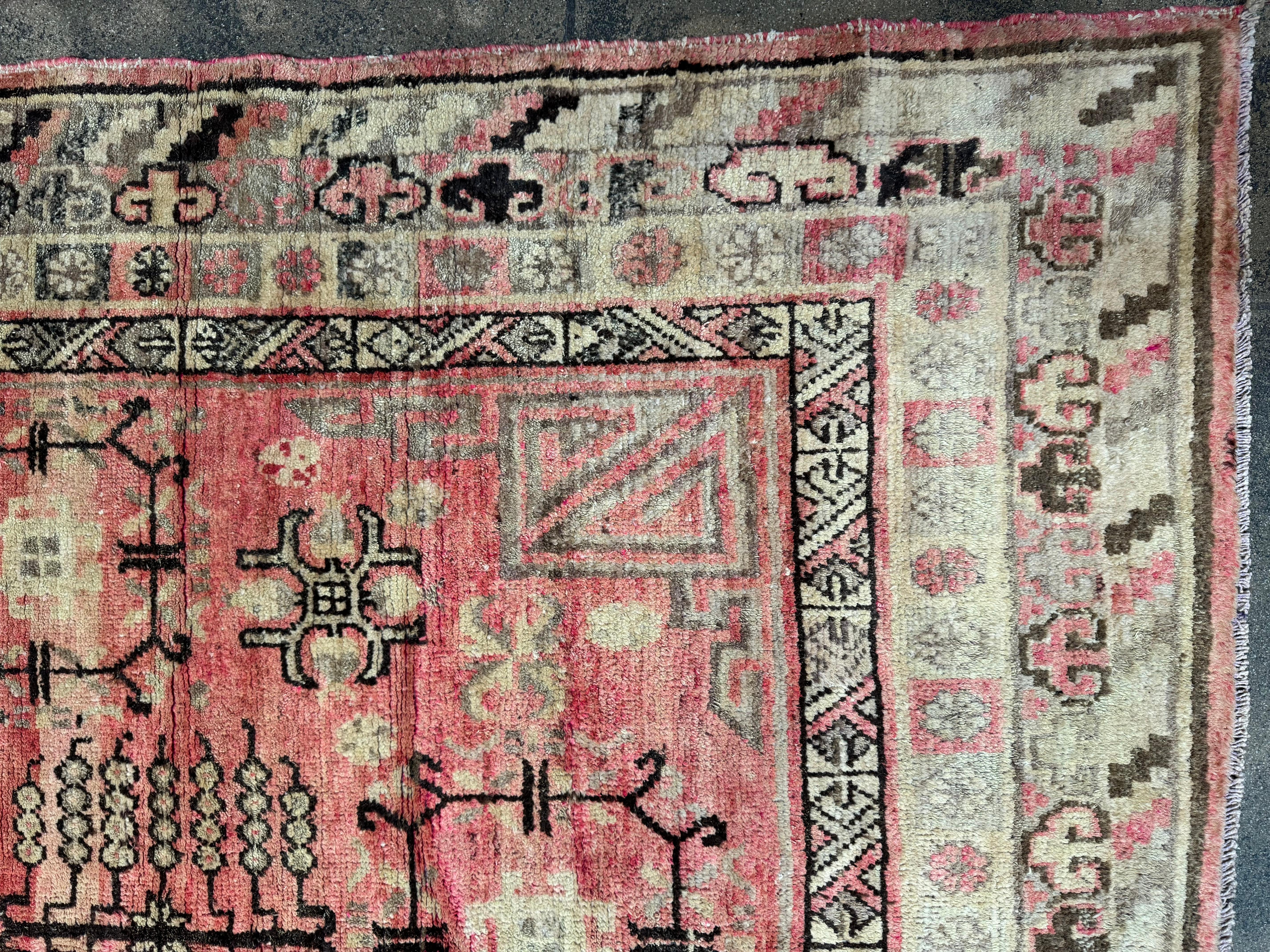 Antiker Samarkand-Teppich aus dem 19. Jahrhundert, 8