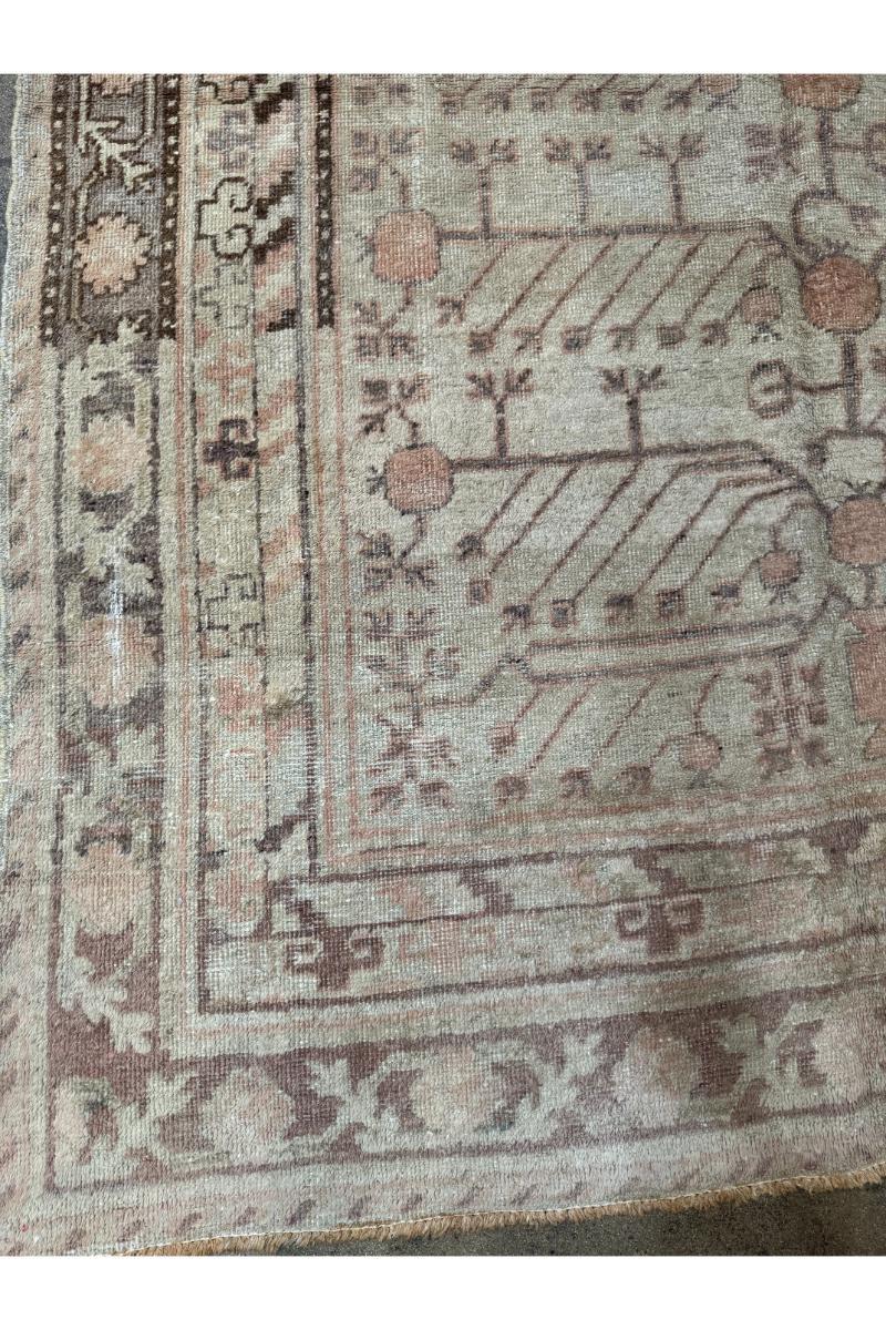 Mid-Century Modern Tapis ancien de Samarkand du 19e siècle 8.11