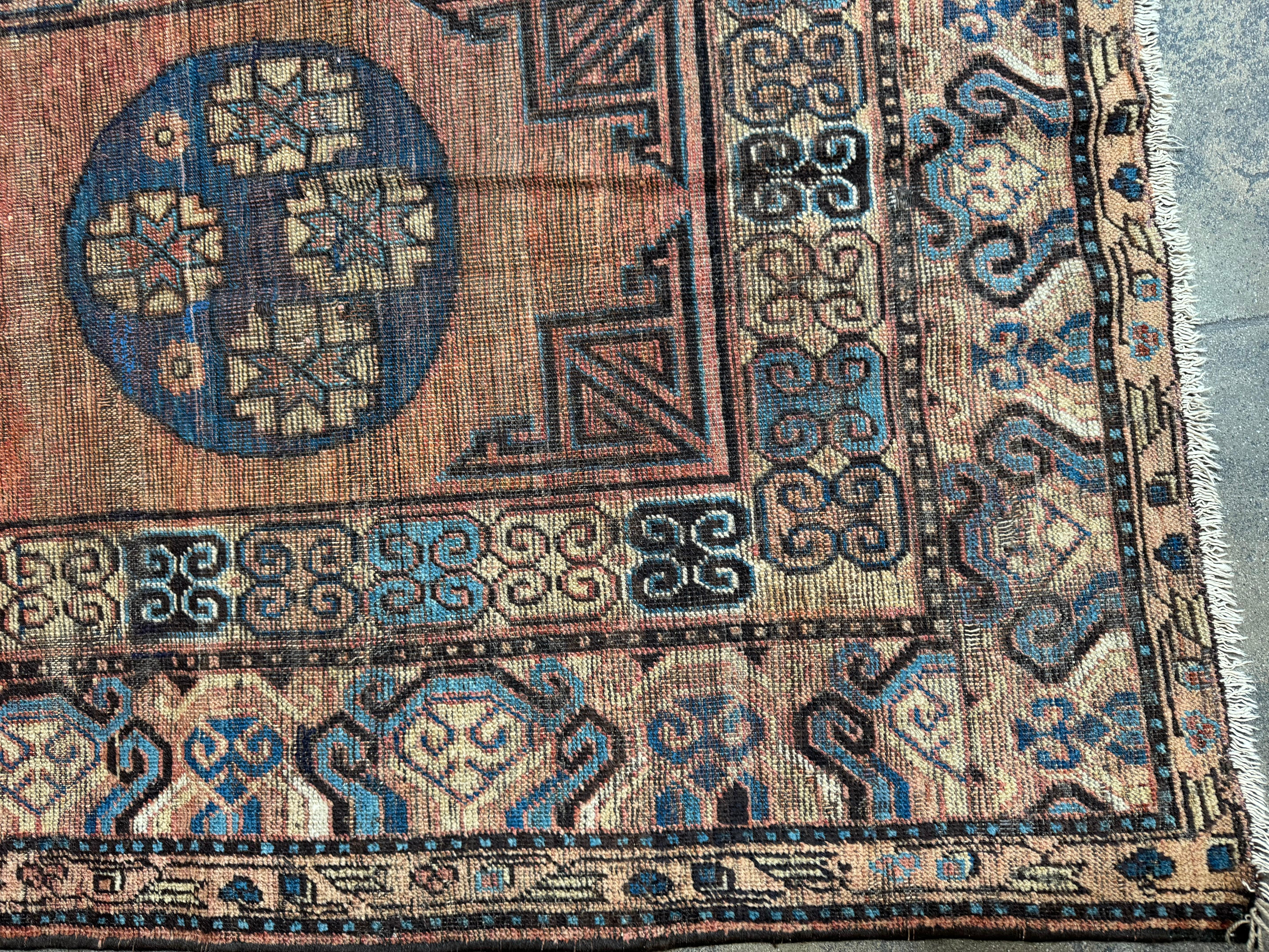 Mid-Century Modern Tapis ancien de Samarkand du 19e siècle 8.6