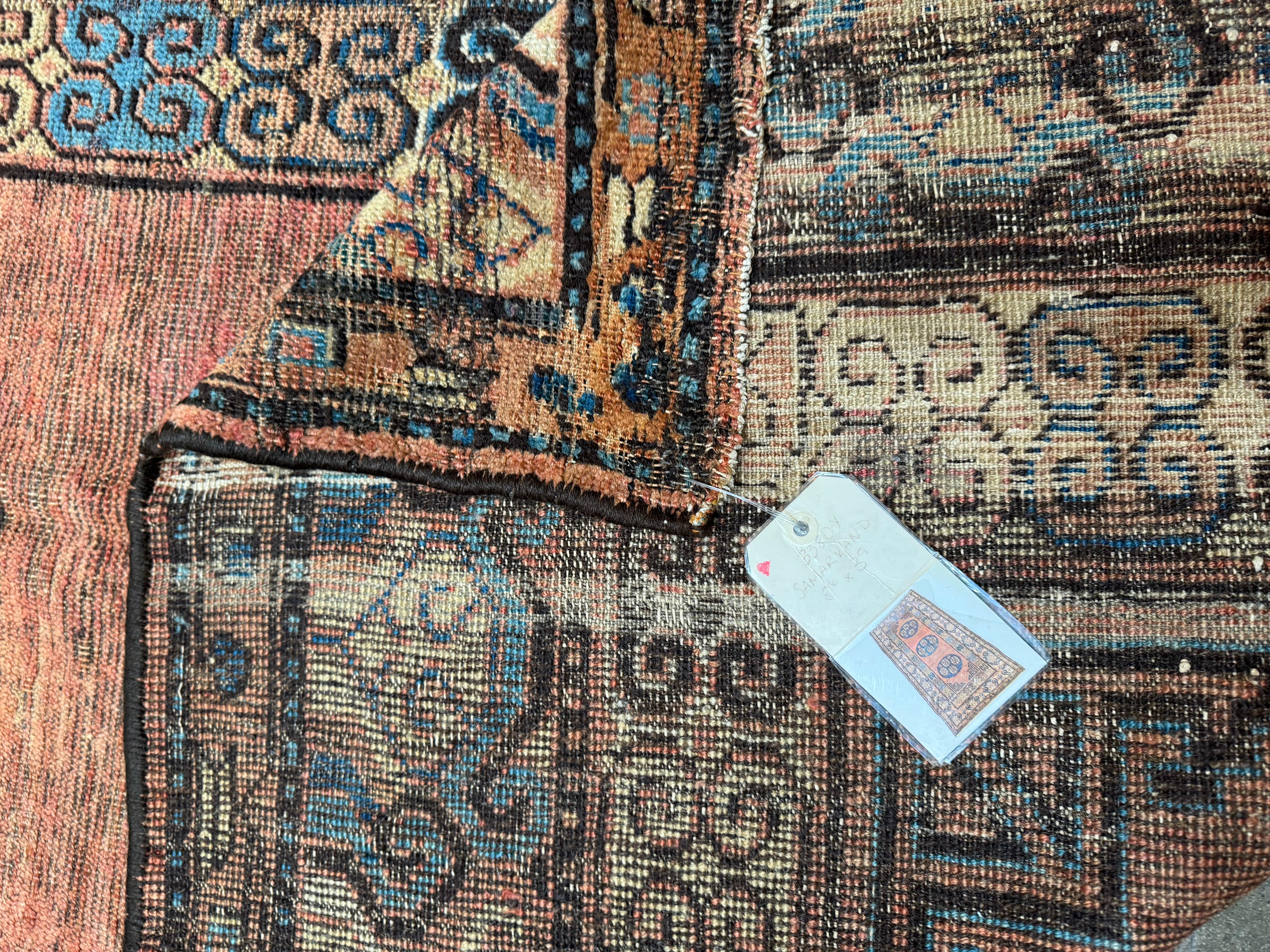 Américain Tapis ancien de Samarkand du 19e siècle 8.6