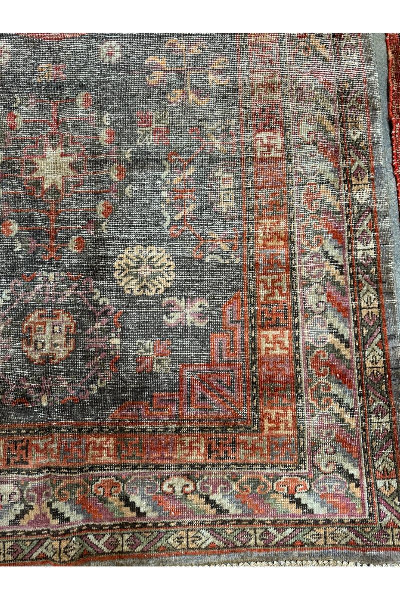 Mid-Century Modern 19th Century Antique Samarkand Rug 8.7