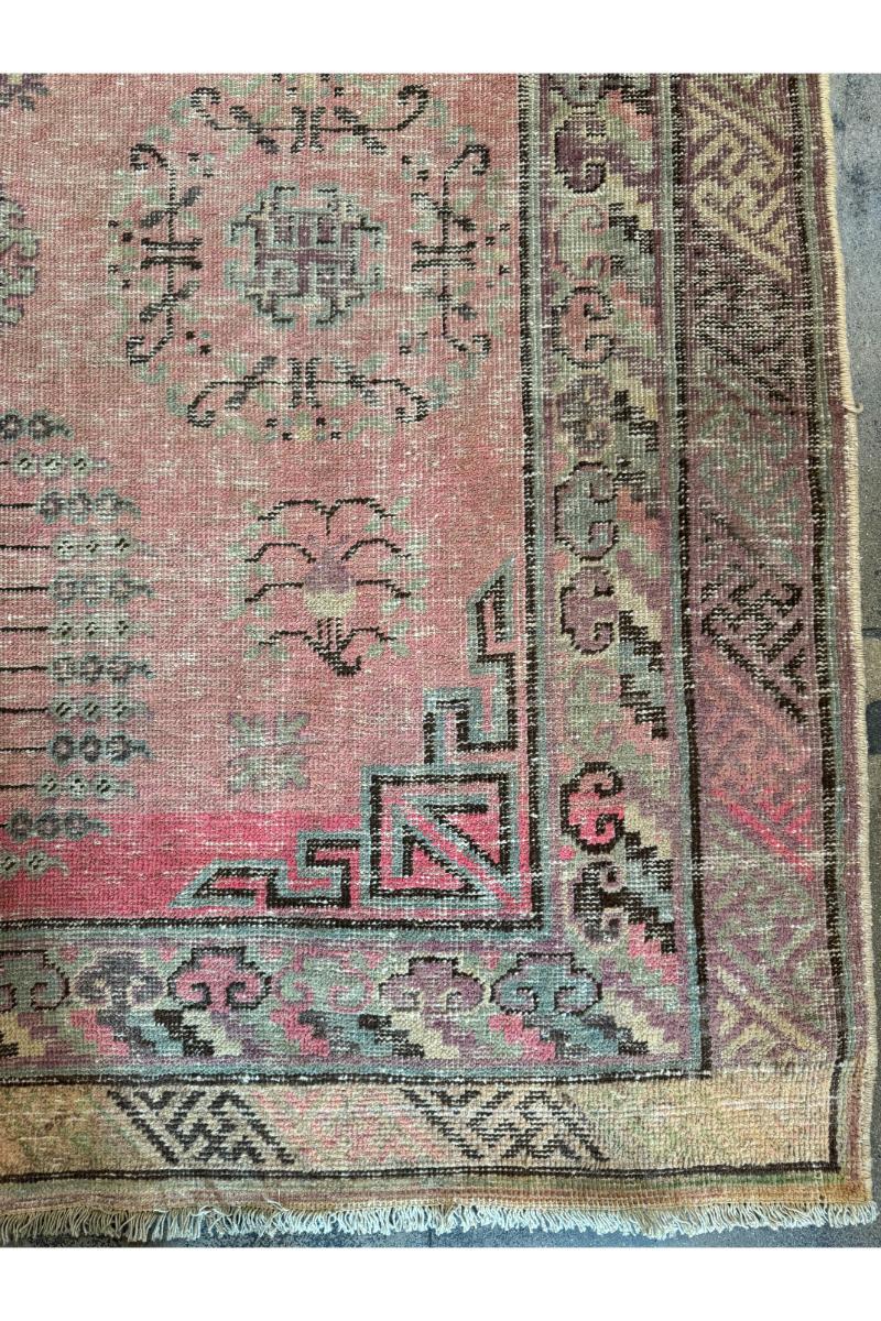 Mid-Century Modern Tapis ancien de Samarkand du 19e siècle 8.8