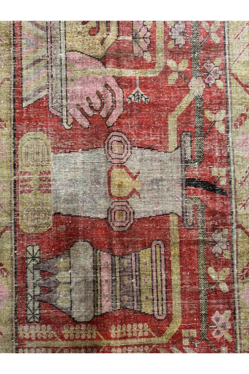 American Classic: Samarkand-Teppich, 19. Jahrhundert, 9' x 5.1' - Verleihen Sie Ihrem Raum zeitlosen Charme und Eleganz. Dieser sorgfältig gefertigte antike Teppich strahlt Raffinesse aus und verkörpert die Essenz des amerikanischen Stils bis ins