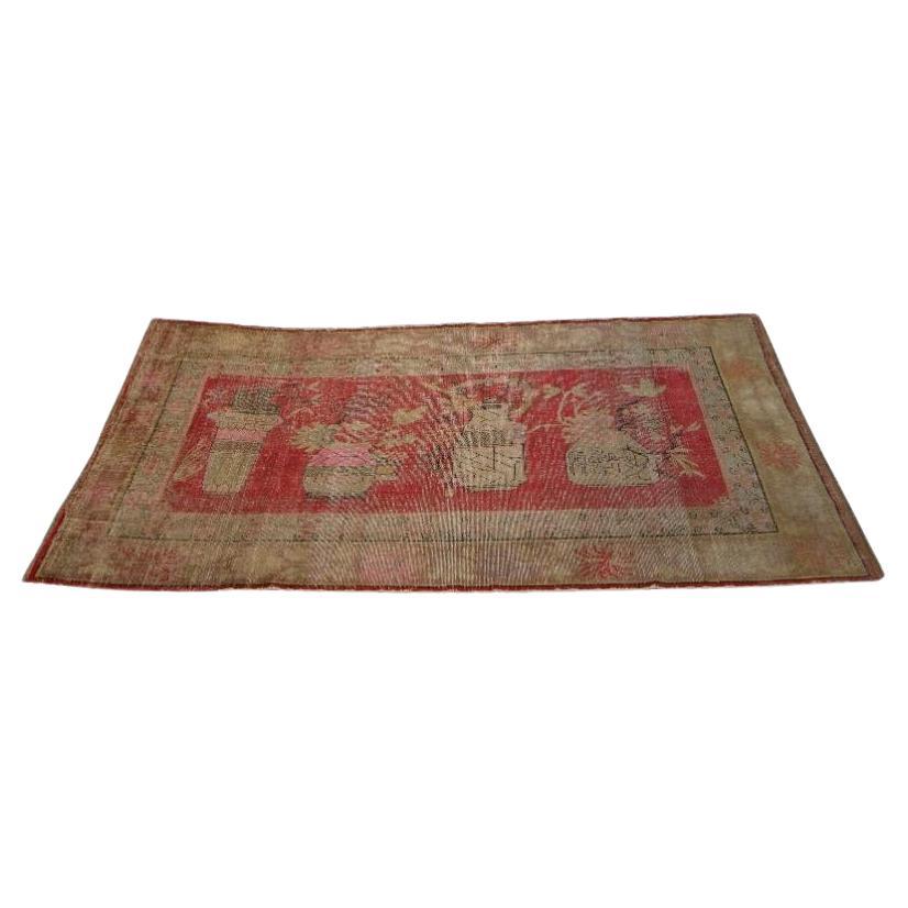 19th Century Antique Samarkand Rug 9.10" X 5.4" For Sale