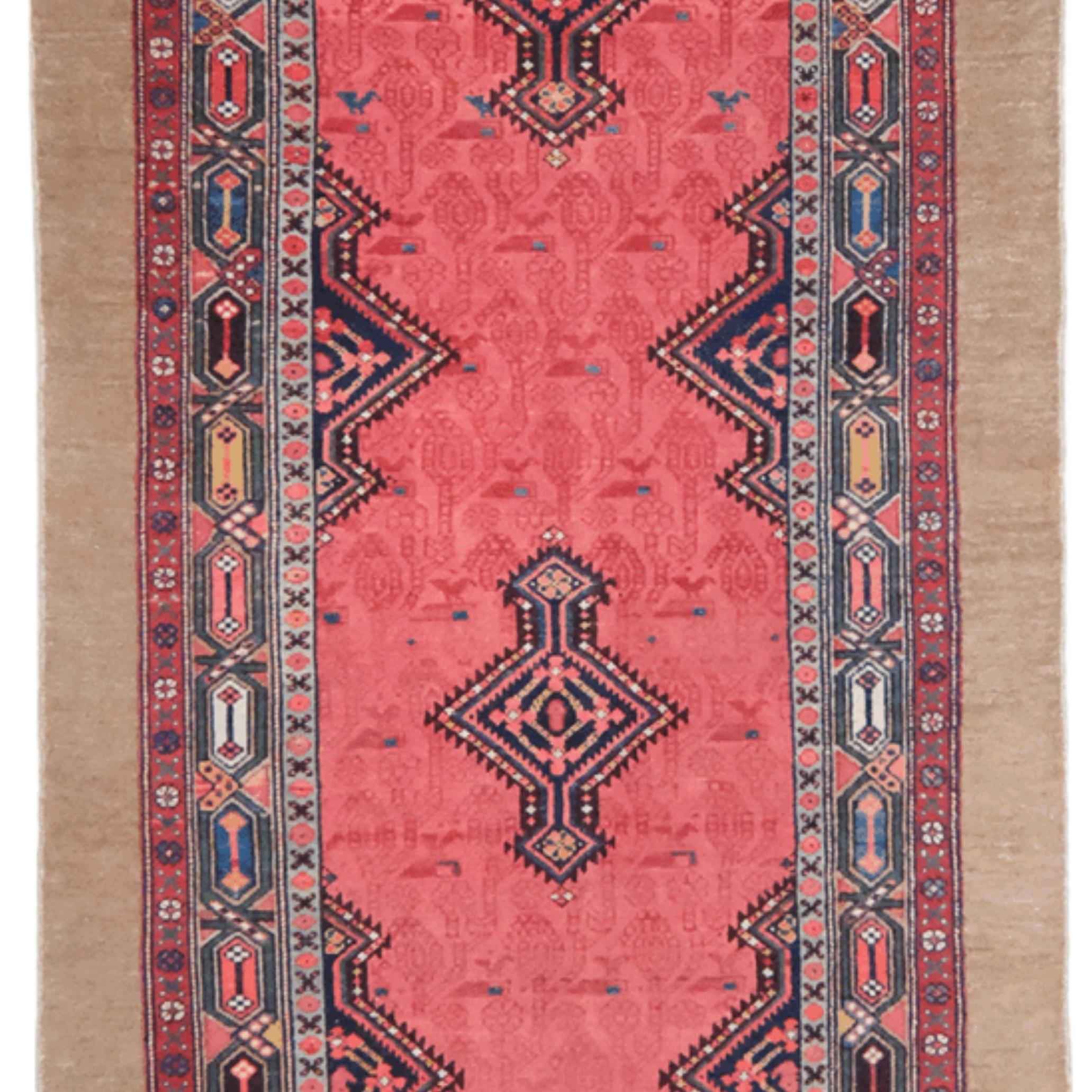 Hand-Woven 19th Century Antique Sarab Runner For Sale