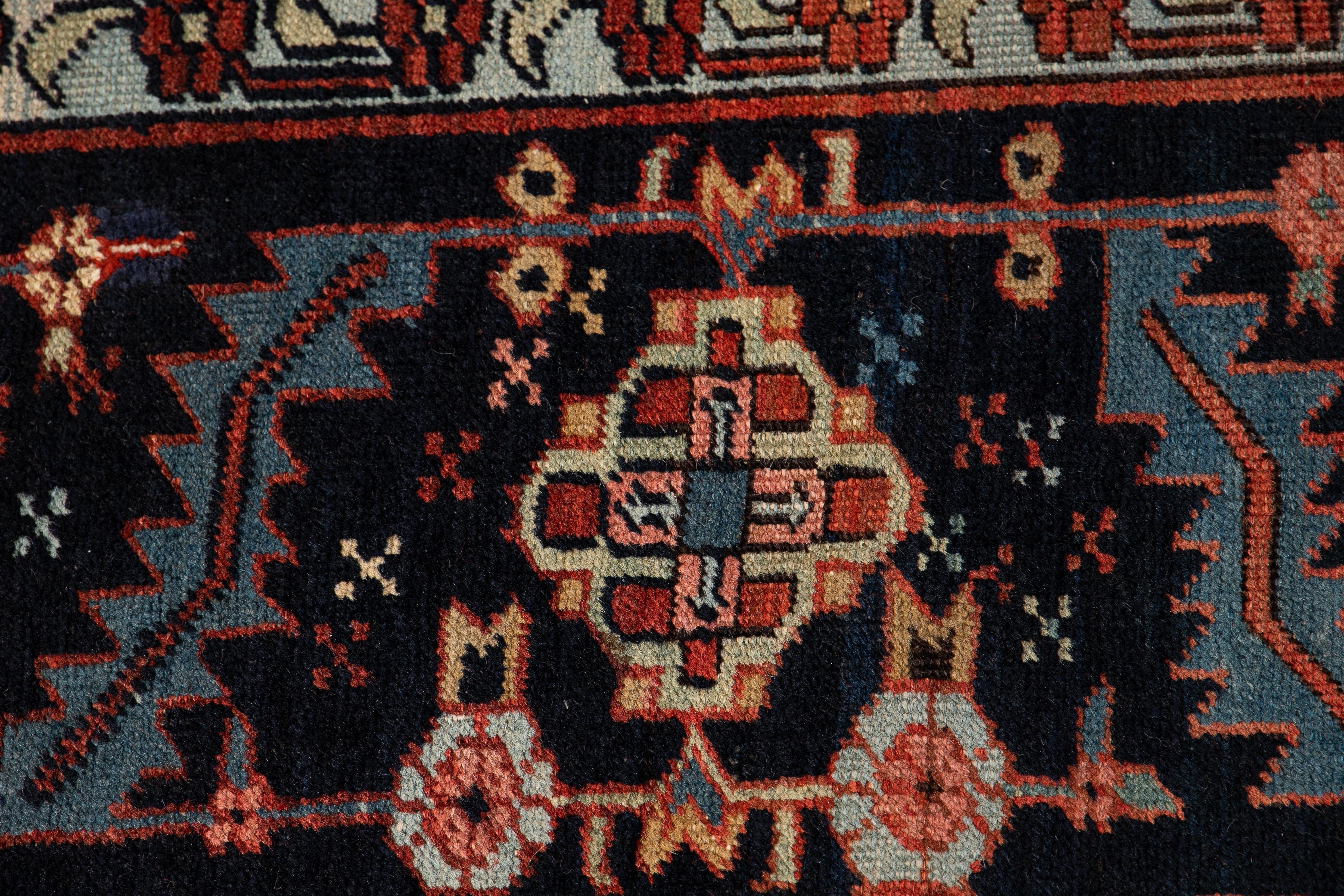 19th Century Antique Serapi Wool Rug For Sale 4
