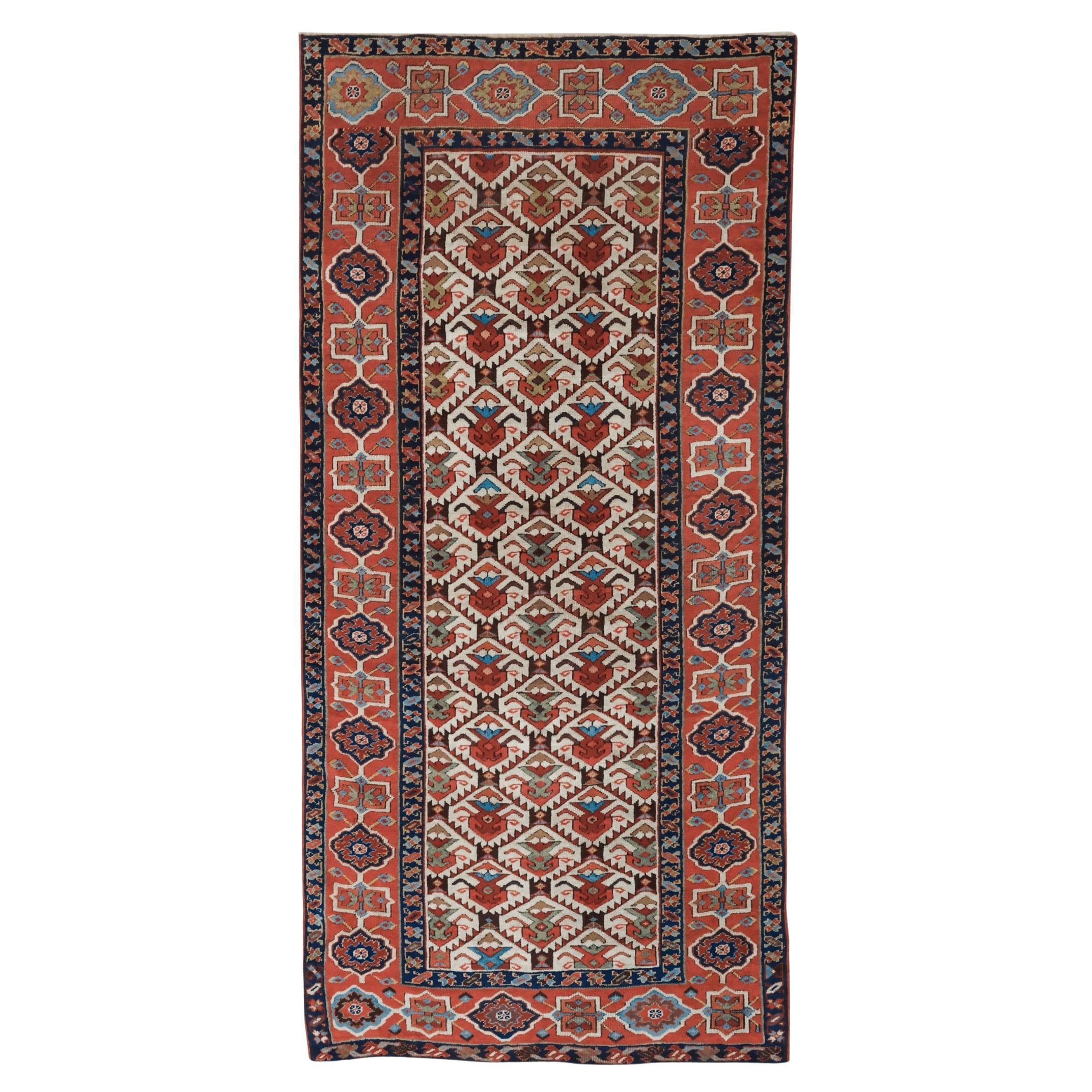 Alfombra Shahsevan antigua del siglo XIX en venta