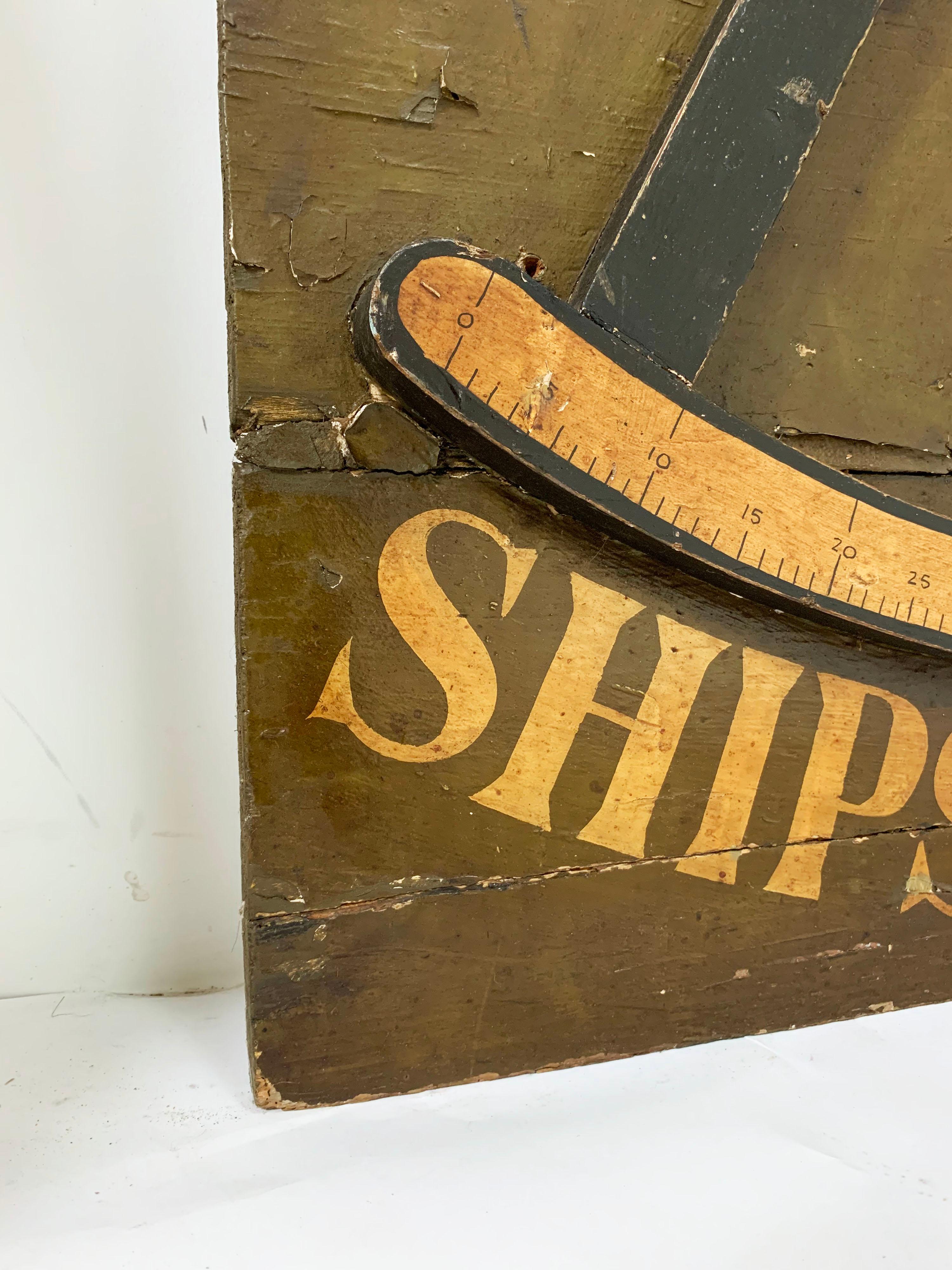 XIXe siècle Panneau publicitaire de vendeur de bateaux antique du 19ème siècle en vente