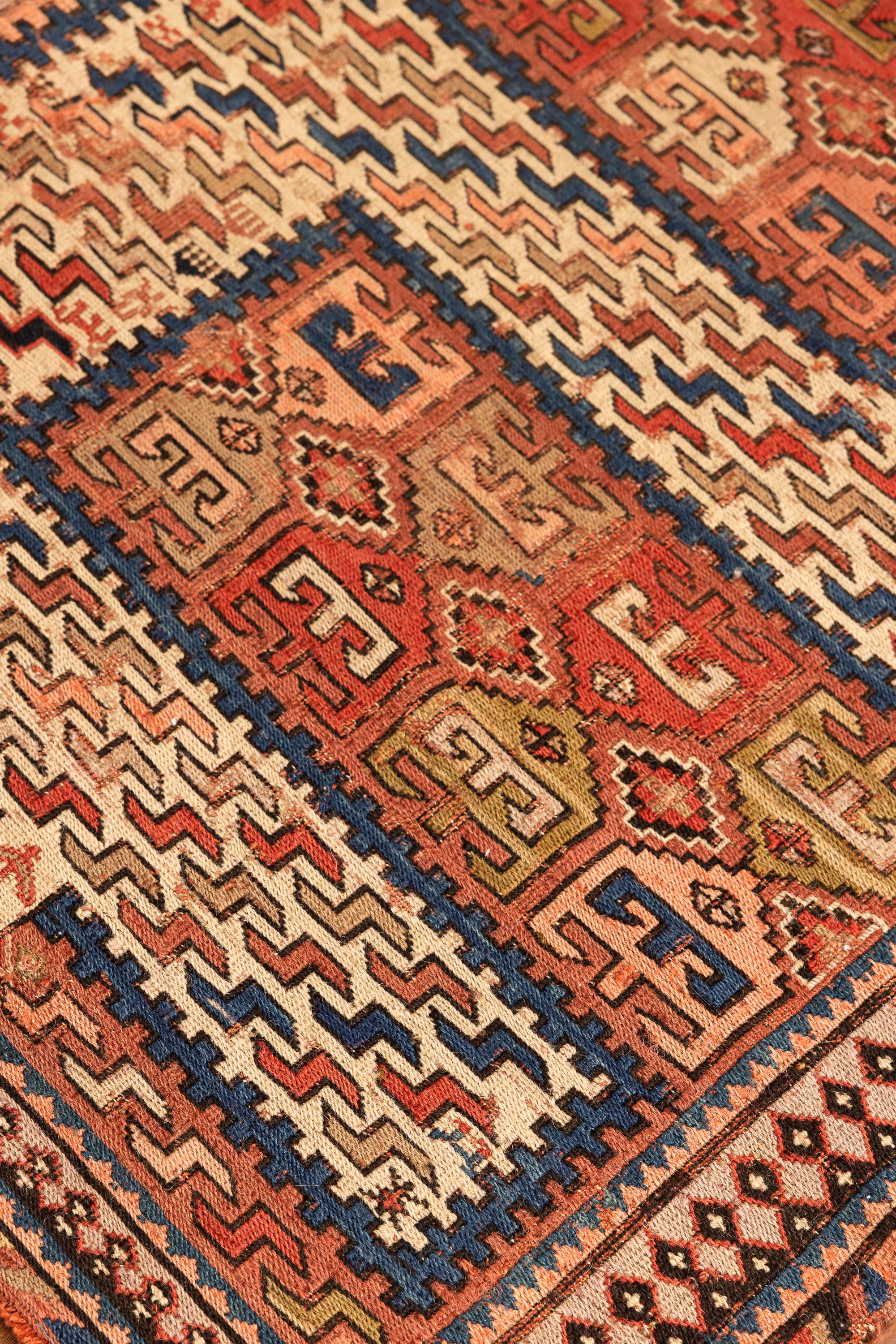 Hand-Knotted 19th Century Antique Sileh Soumak For Sale
