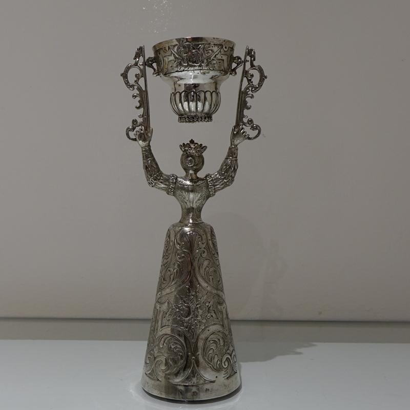 19th Century Antique Silver German Wager Cup Hanau circa 1895 Ludwig Neresheimer In Good Condition In 53-64 Chancery Lane, London