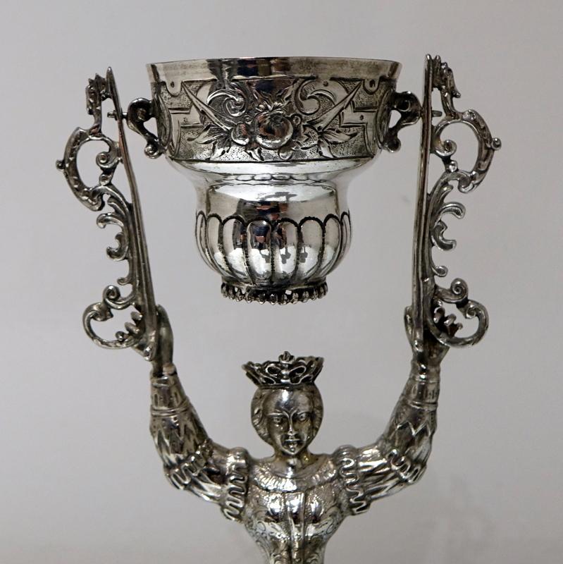 19th Century Antique Silver German Wager Cup Hanau circa 1895 Ludwig Neresheimer 1