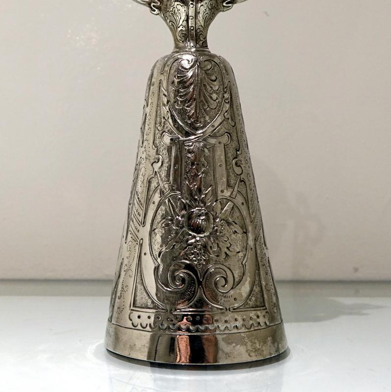 19th Century Antique Silver German Wager Cup Hanau circa 1895 Ludwig Neresheimer 2
