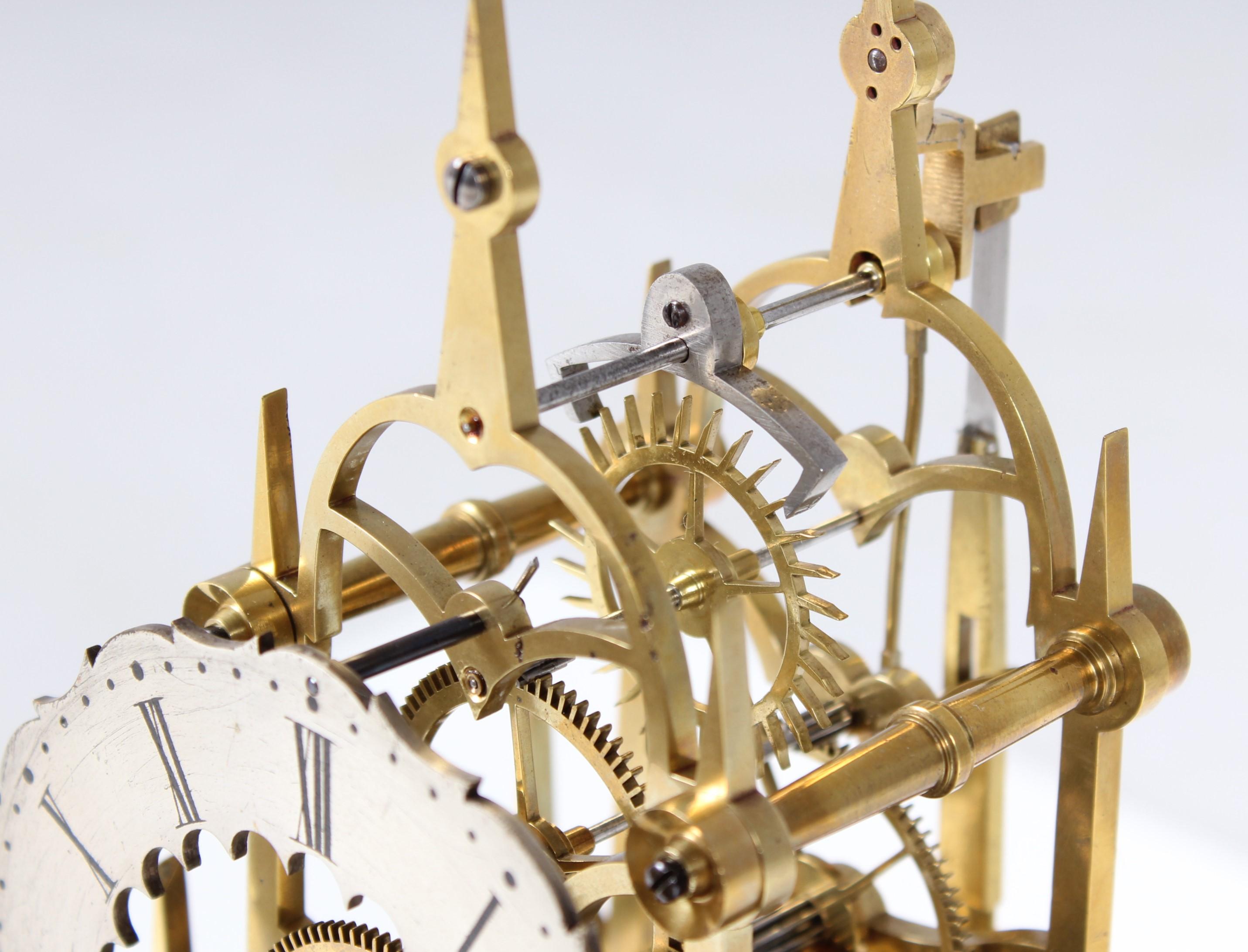 19th Century Antique Skeleton Clock, England, circa 1850 3
